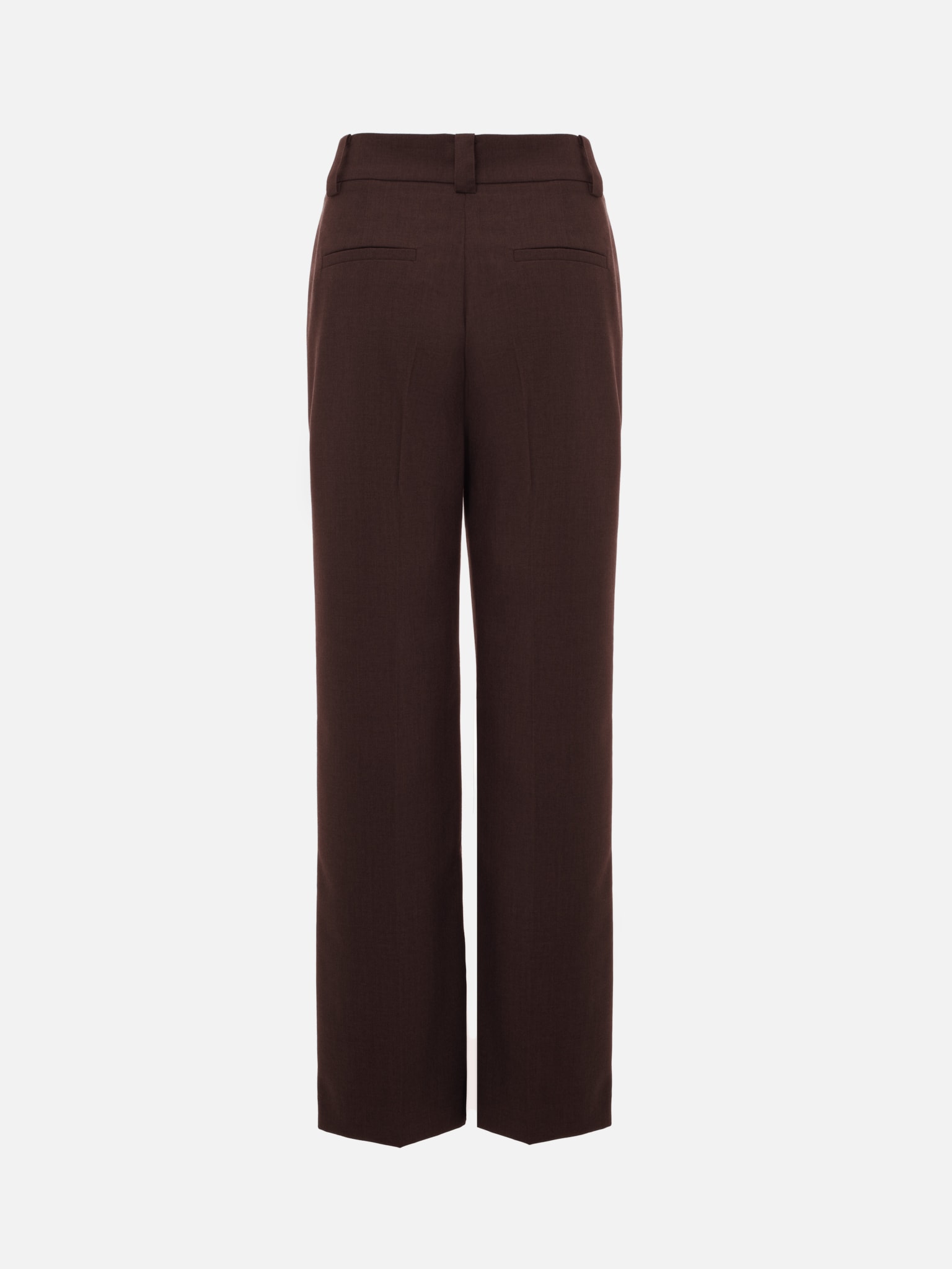 Брюки прямого кроя с защипами и стрелками