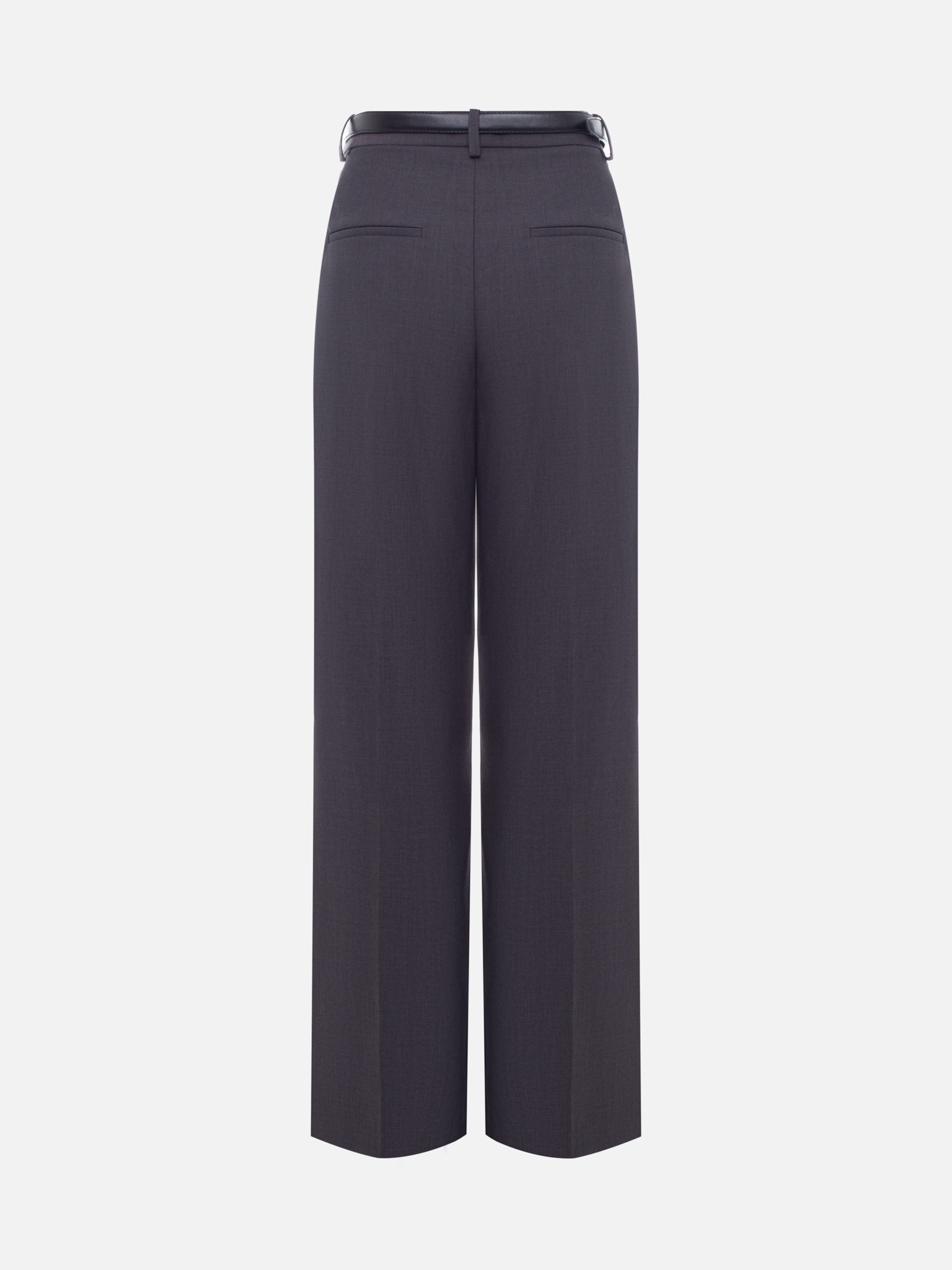 Gerade Anzughose mit Eco-Ledergürtel