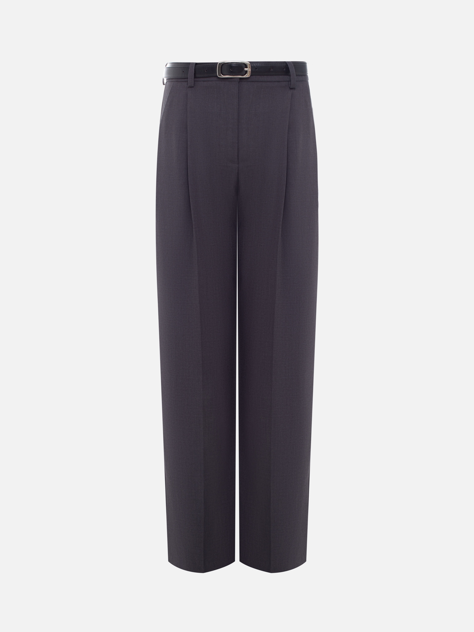 Gerade Anzughose mit Eco-Ledergürtel