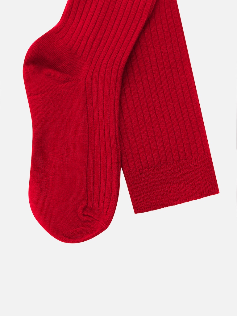 Однотонные гольфы в рубчик