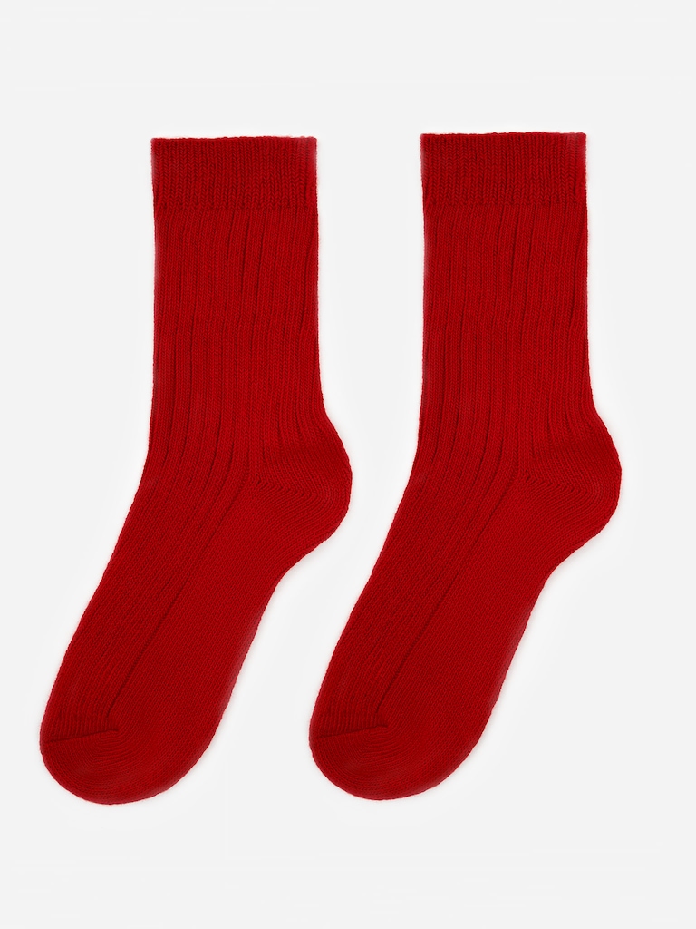 Хлопковые носки в рубчик