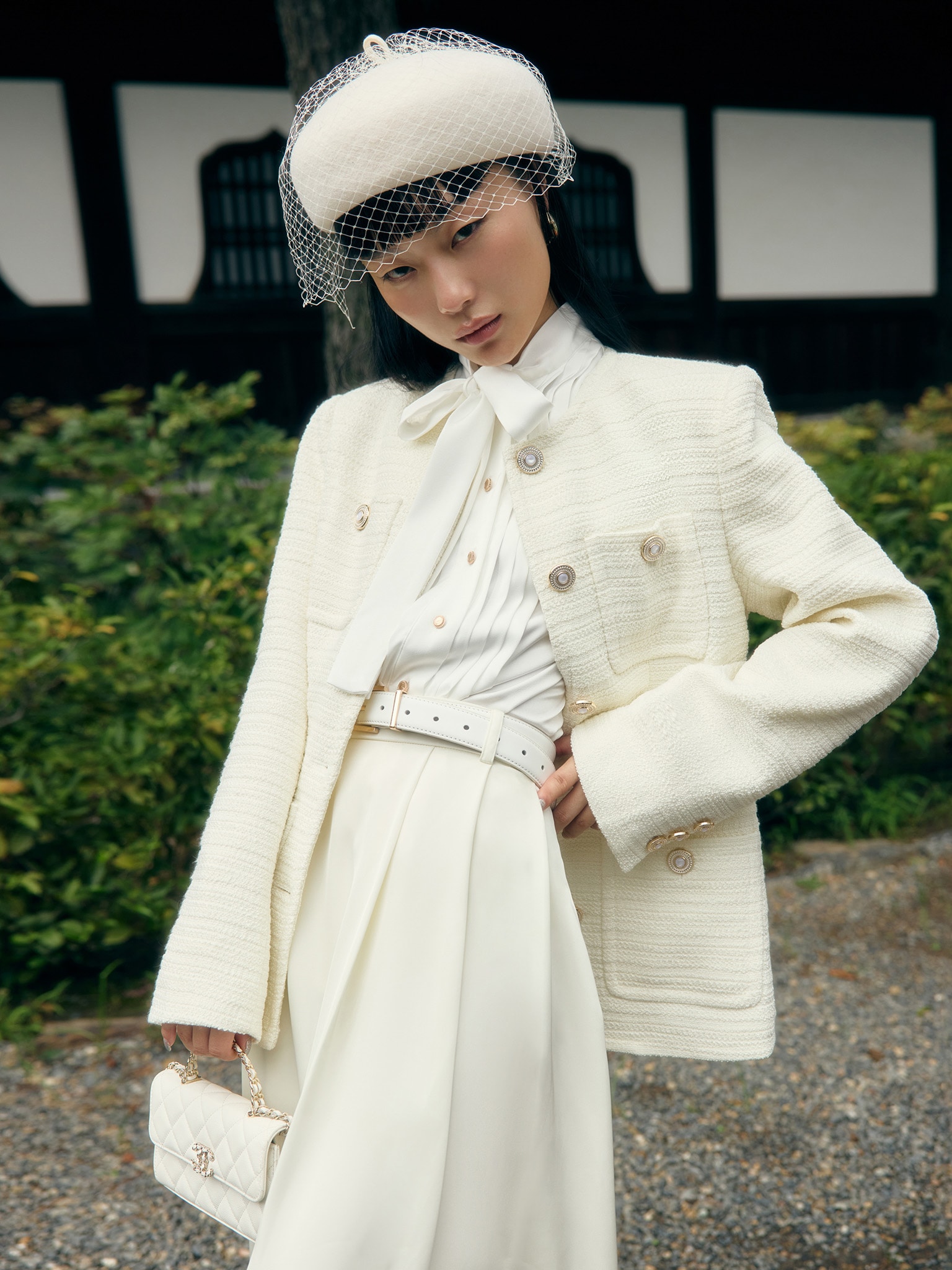 Elongated jacket in textured fabric