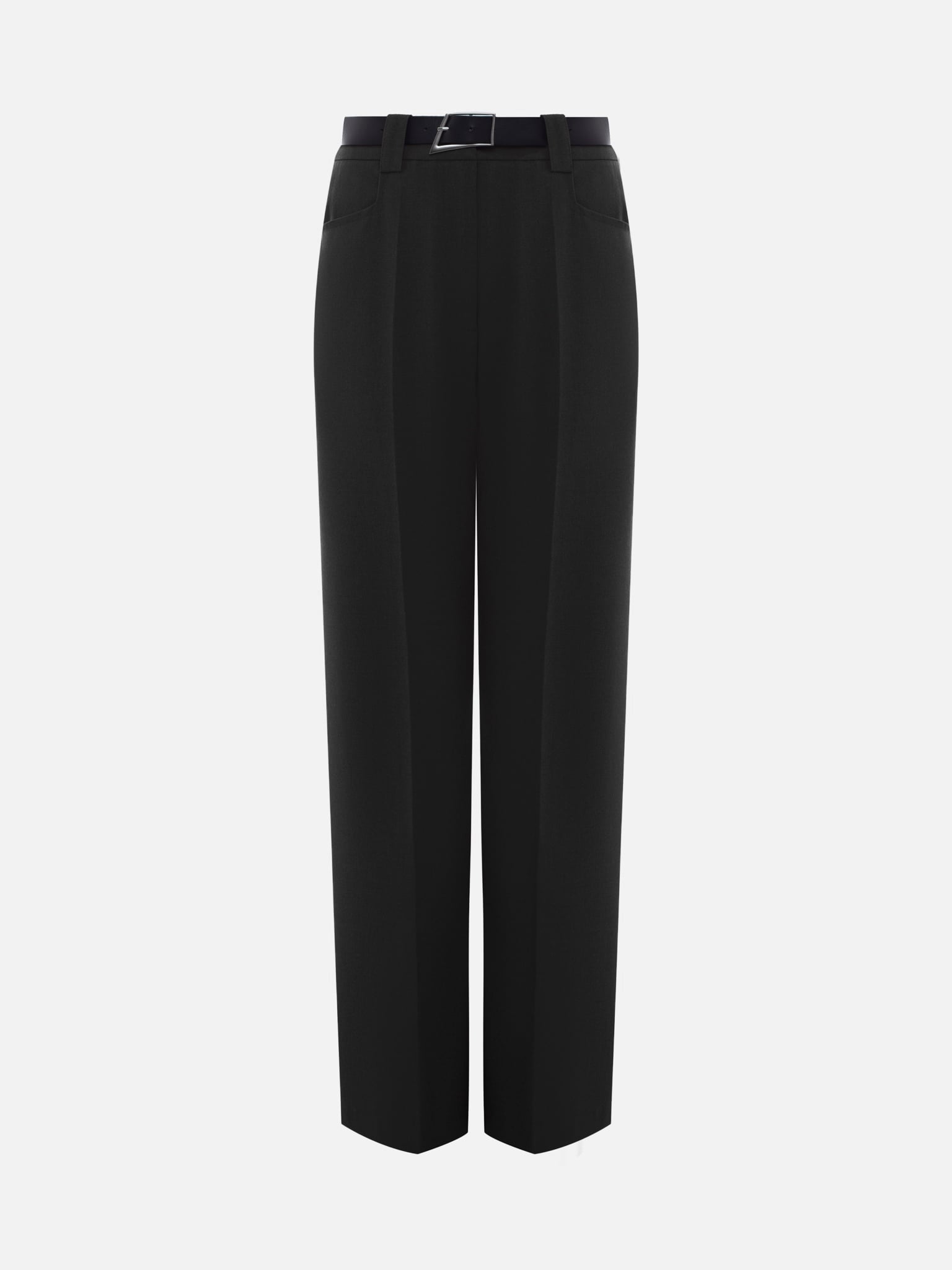 Pantalon de costume droit avec flèches et ceinture