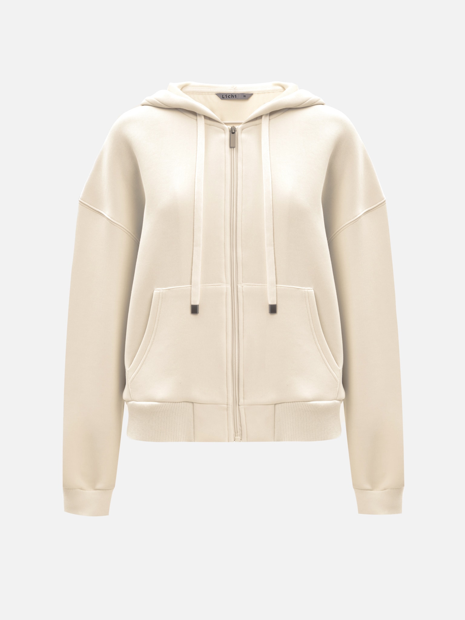 Худи оверсайз из футера на молнии