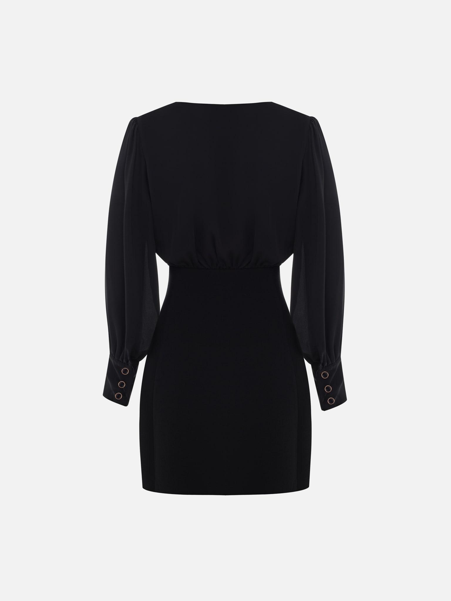 Mini combo dress with wrap bodice