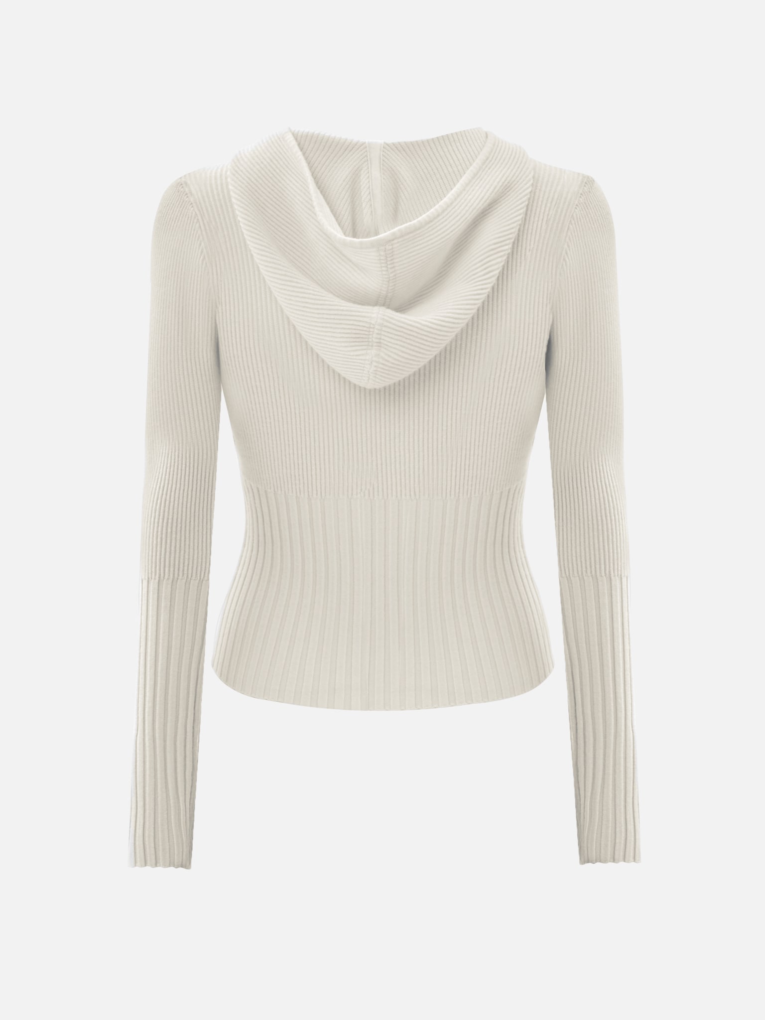 Трикотажный кардиган в рубчик на молнии