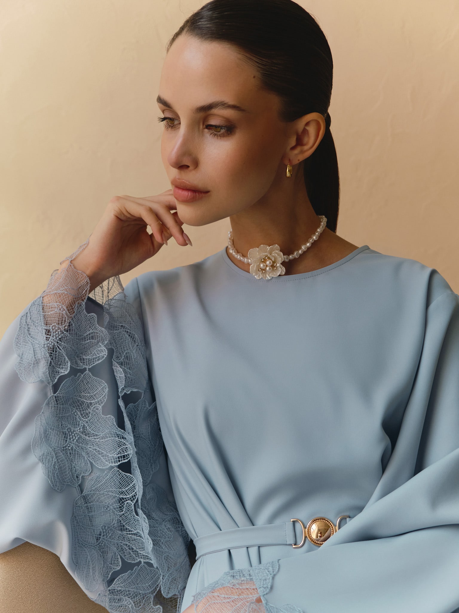 Жемчужный чокер с подвеской-цветком :: LICHI - Online fashion store