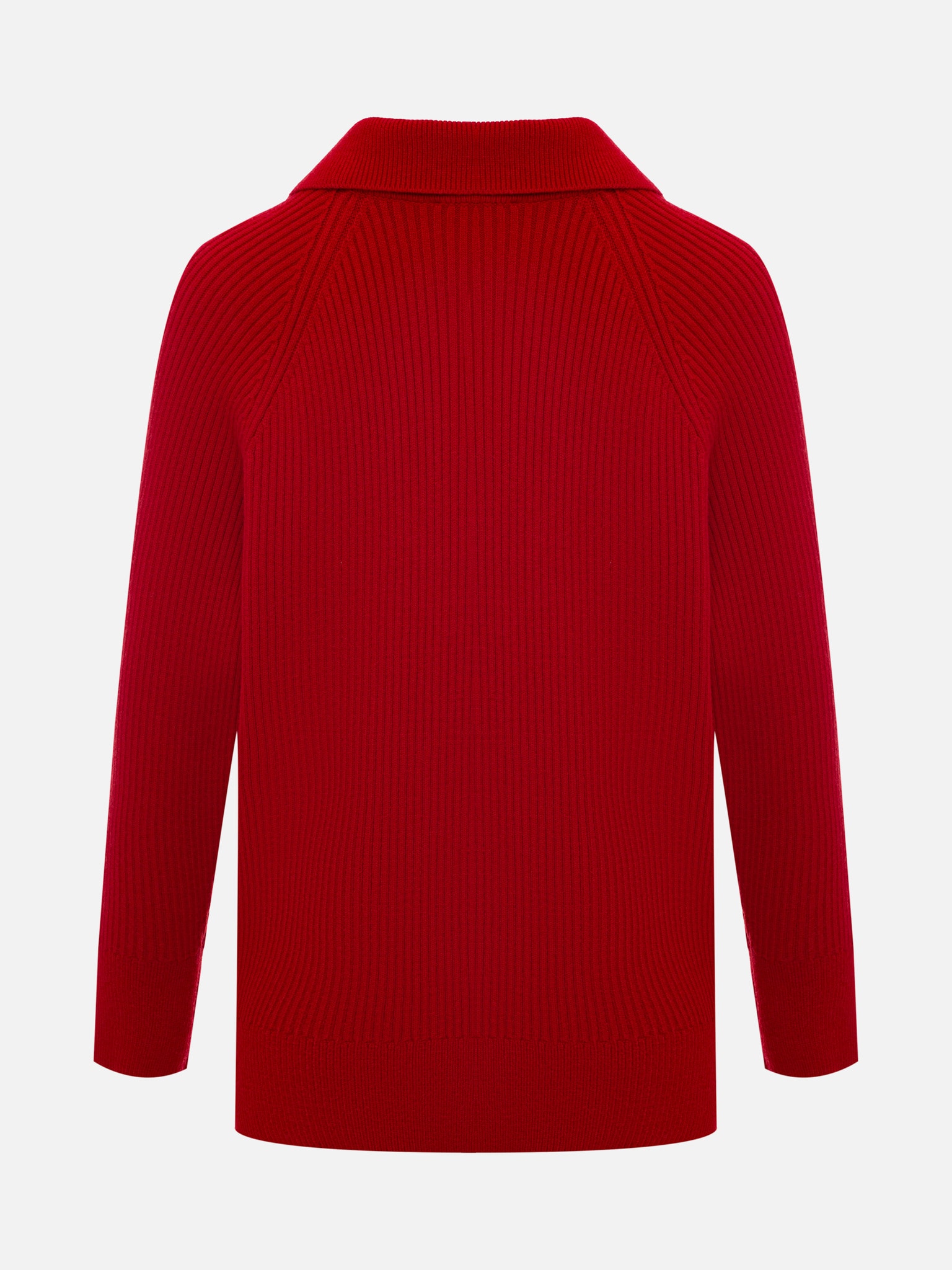 Свободный свитер с воротником поло на молнии