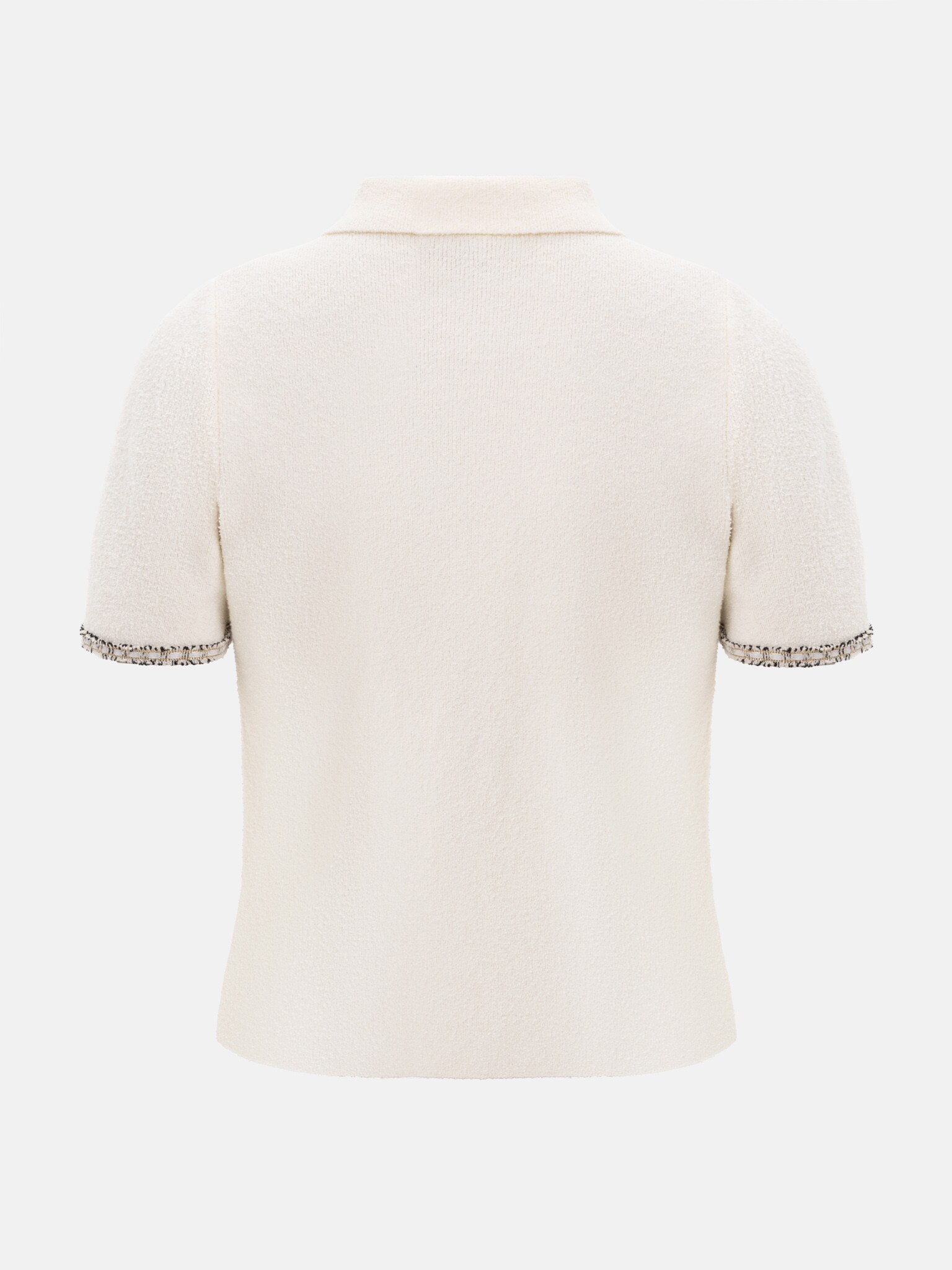 Knitted jersey top with textured details and buttons
