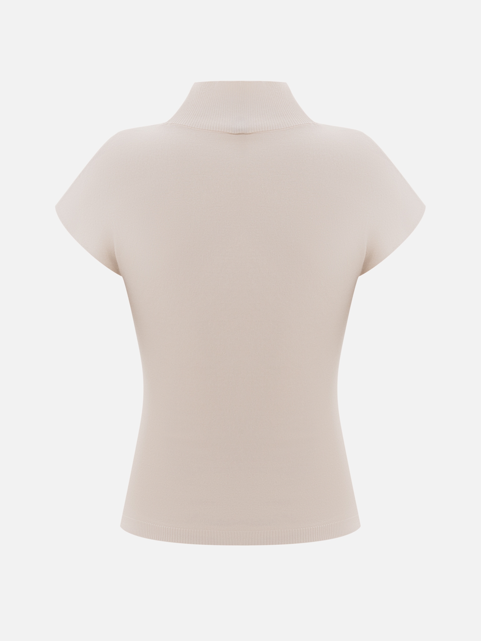 Sleeveless knitted top with pleats at the shoulder :: LICHI - Online ...