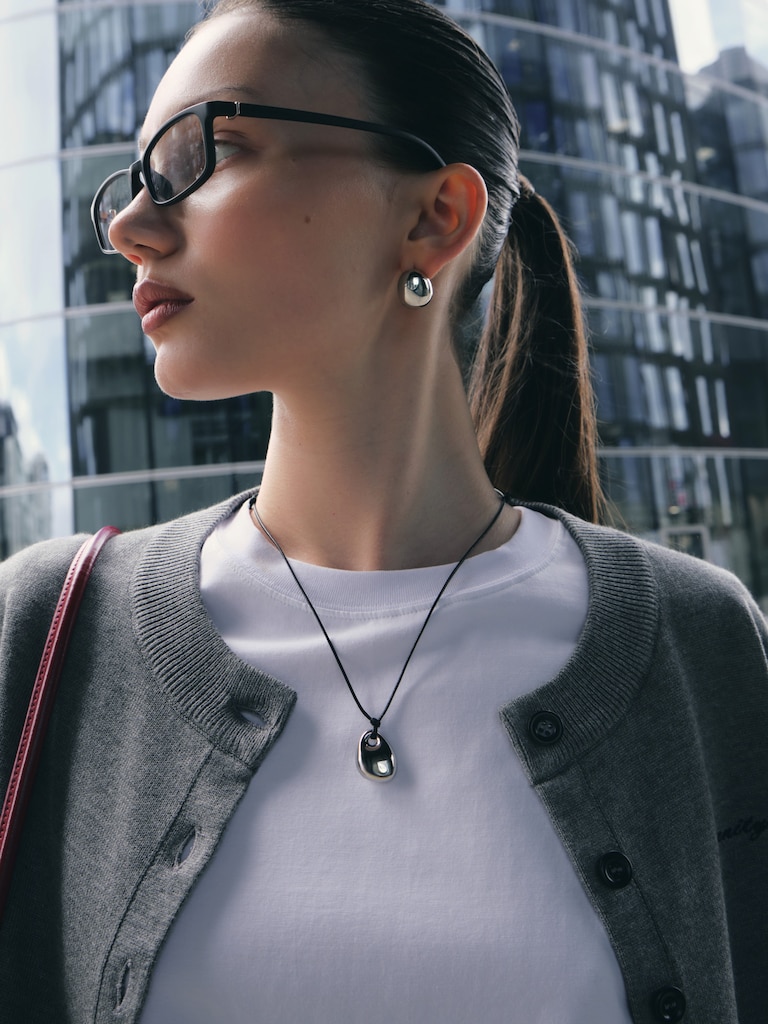 Blown pendant earrings