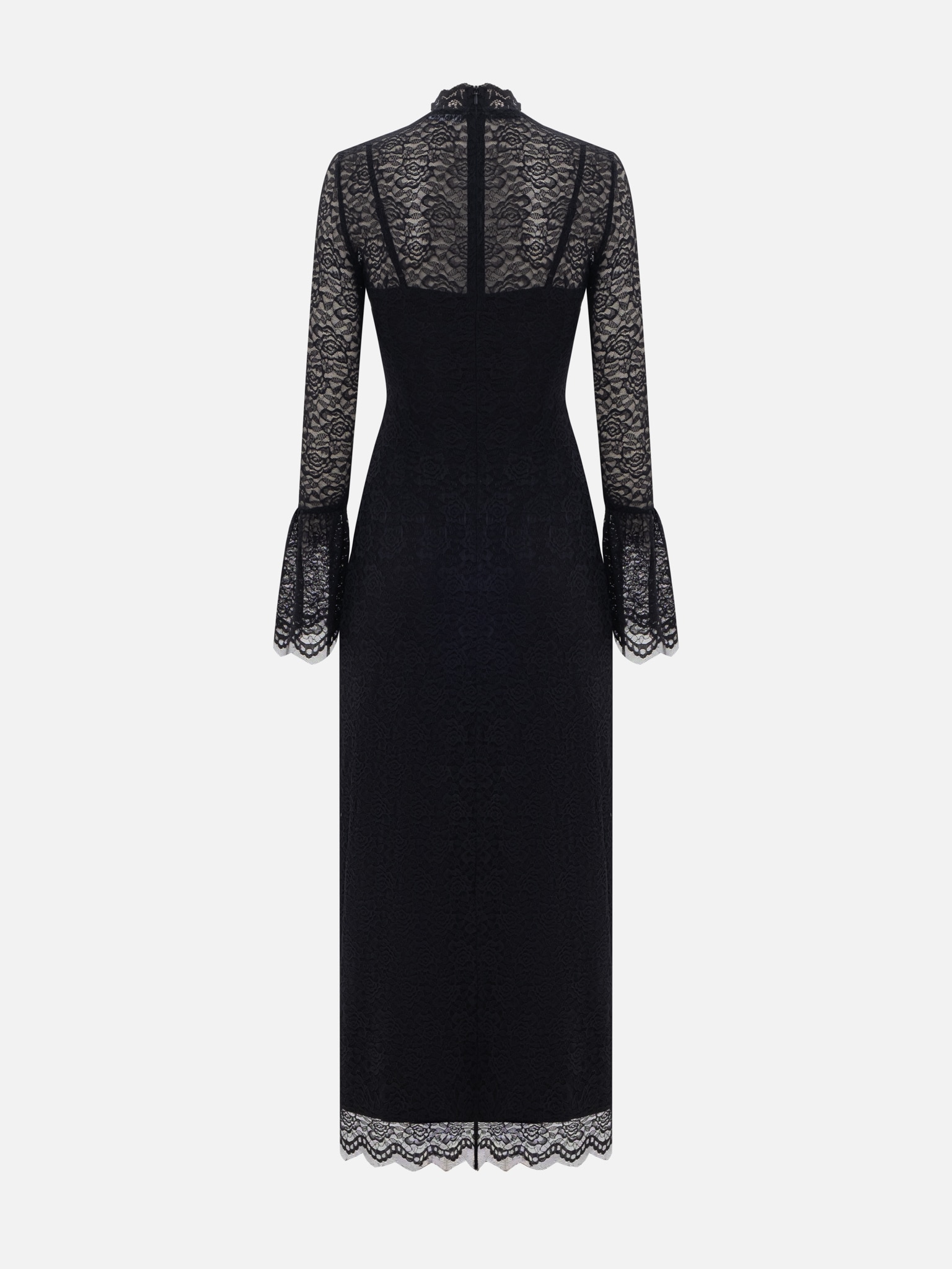 Платье макси из гипюра с ажурным воротником :: LICHI - Online fashion store