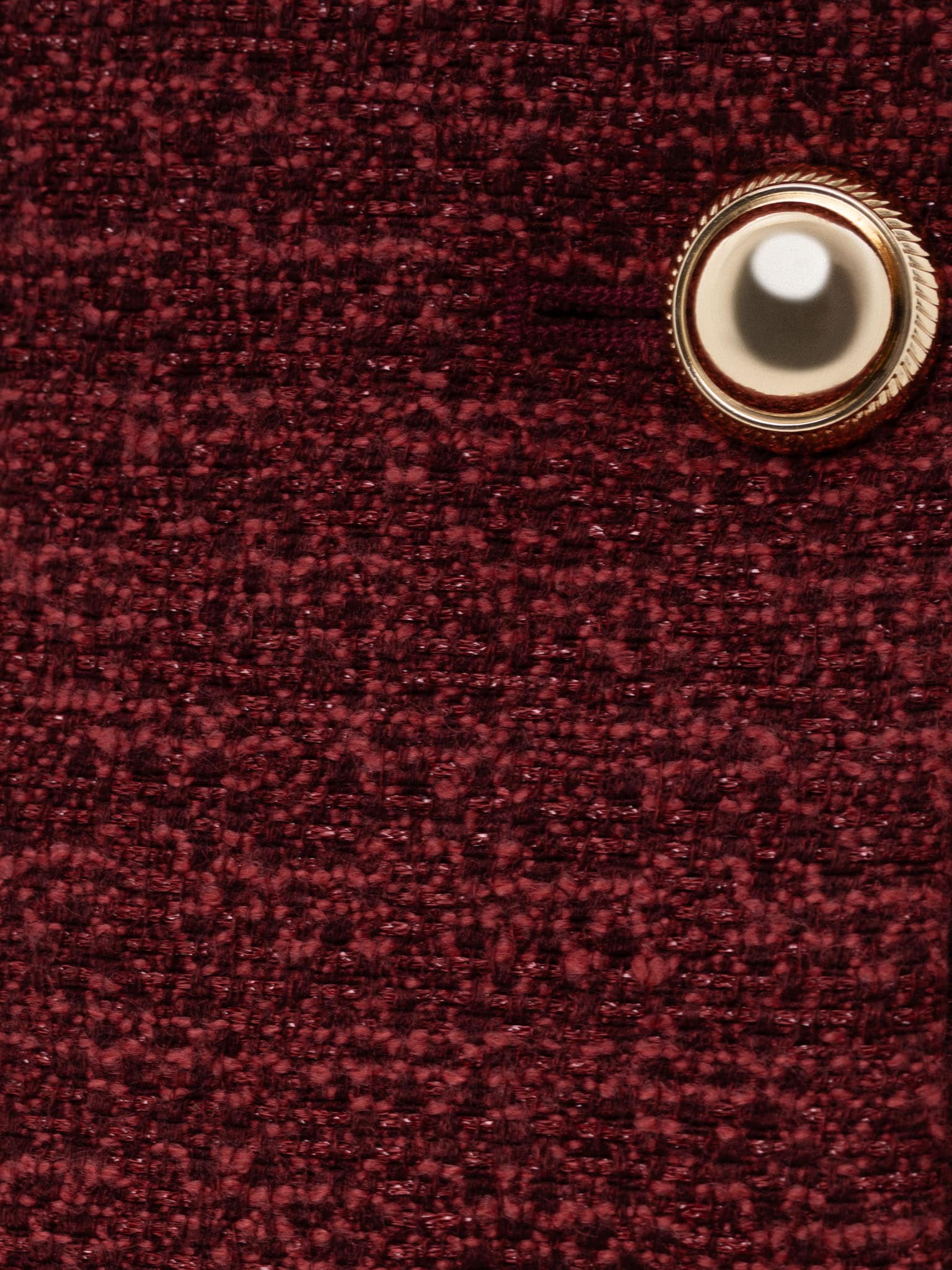 Long tweed jacket with metal buttons