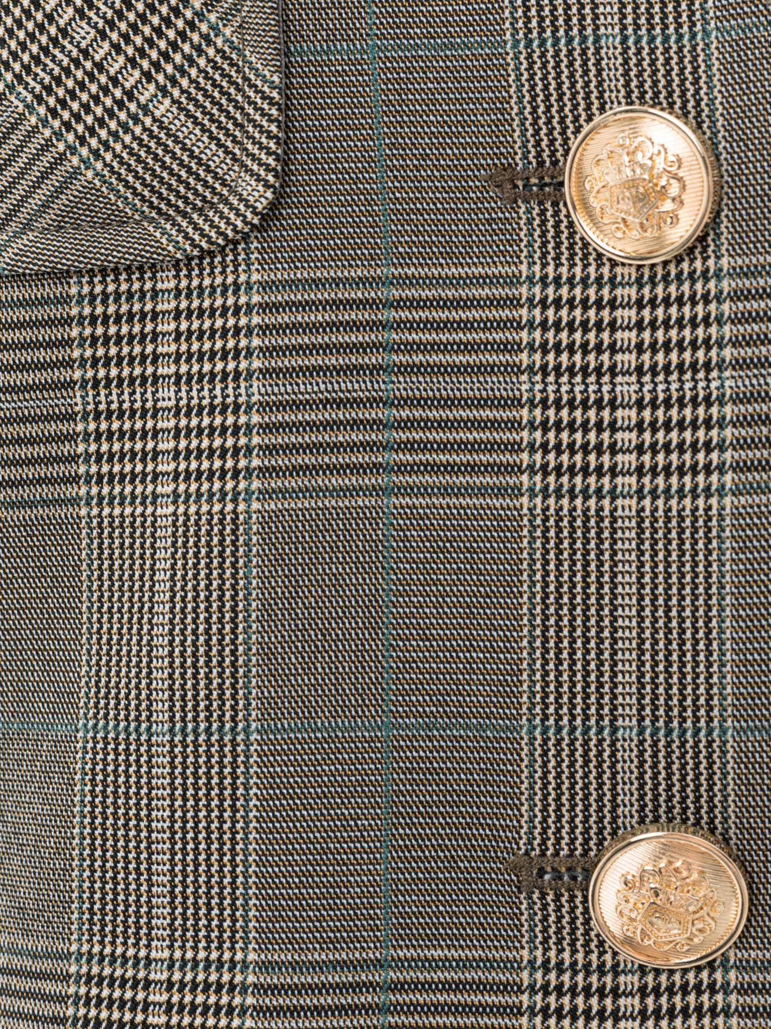 Single-breasted checked jacket with large buttons
