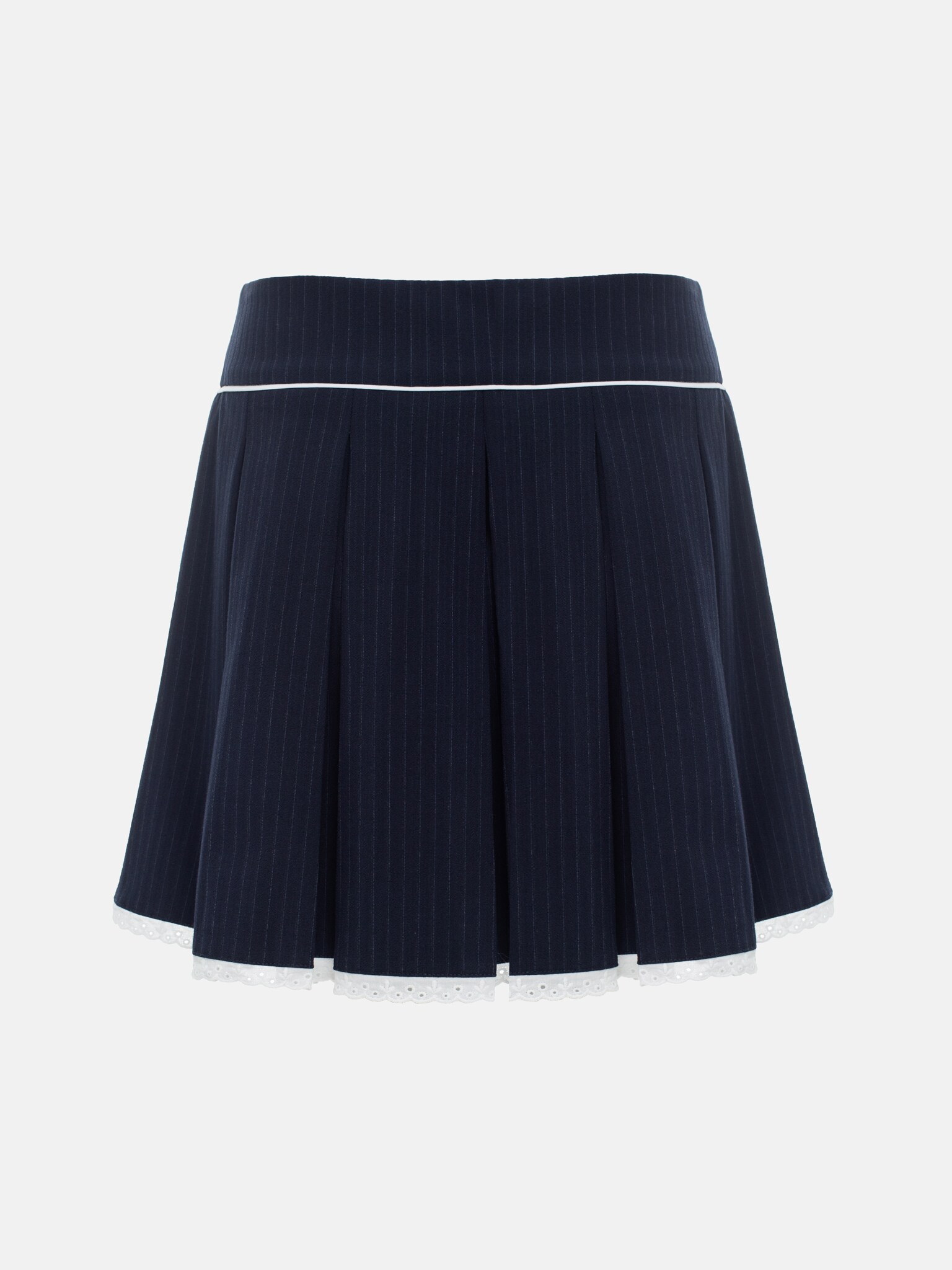Юбка мини в полоску с ажурной тесьмой по краю :: LICHI - Online fashion ...