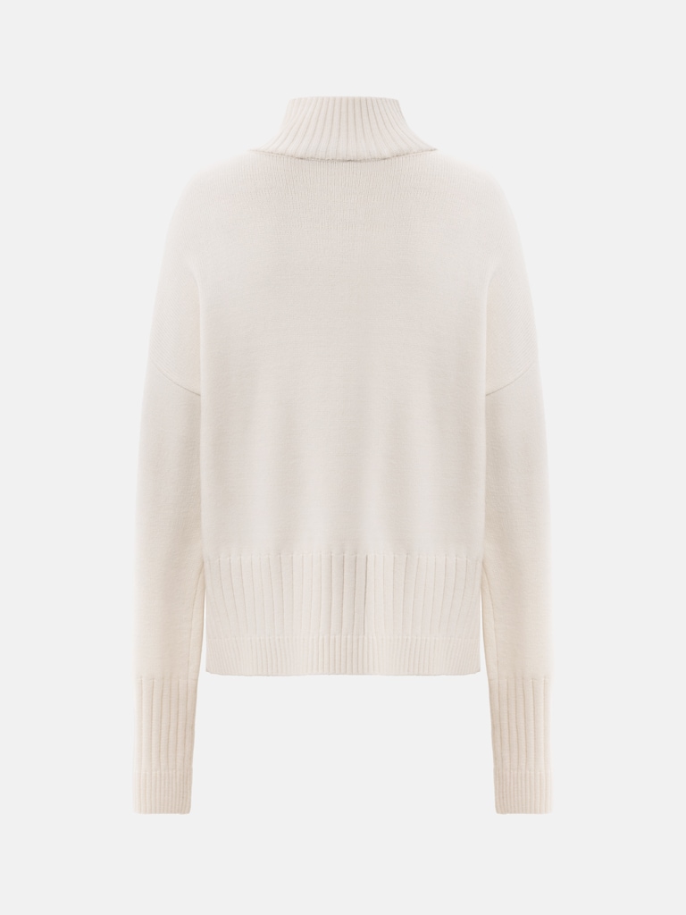 Knitted jumper with ribbed details