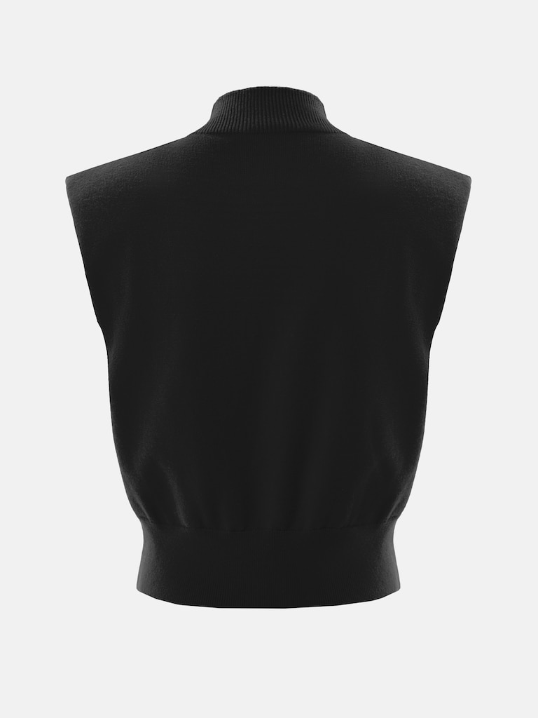 Knitted top with emphasised shoulders