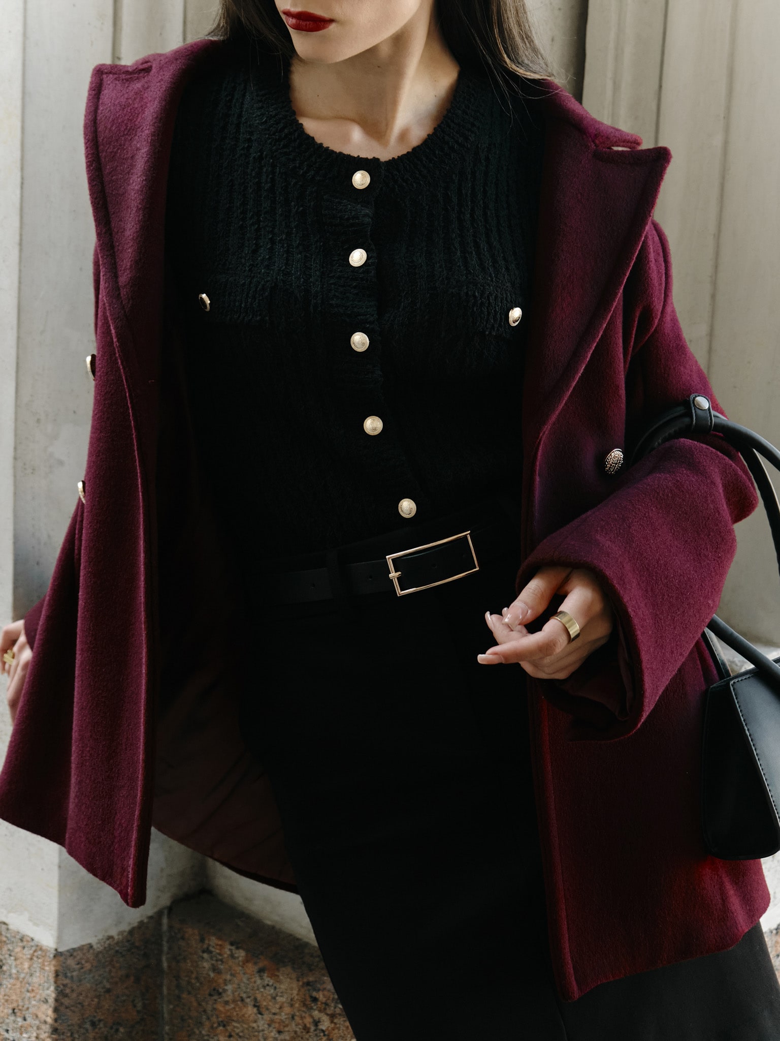 Jersey cardigan with short sleeves and large buttons