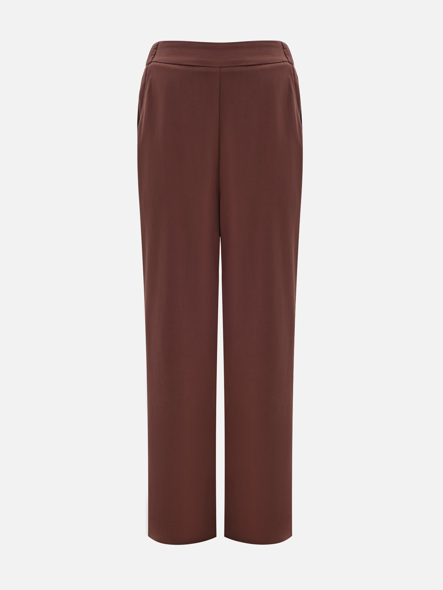 Прямые брюки с резинкой на талии