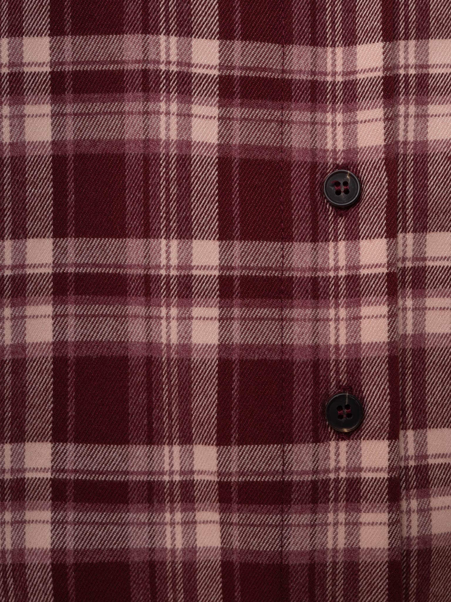 Клетчатая рубашка свободного кроя с вышивкой