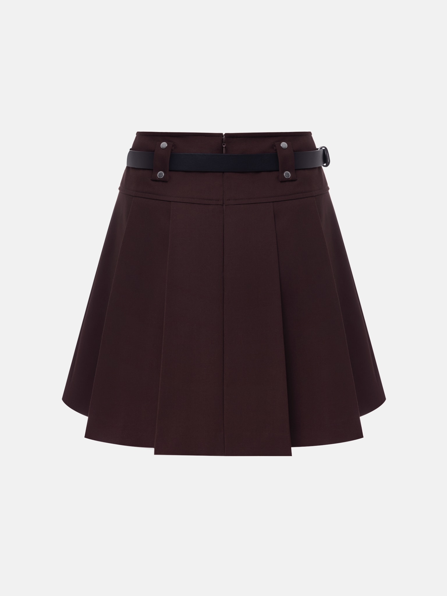 Mini pleated skirt with eco leather belt LICHI Online fashion store