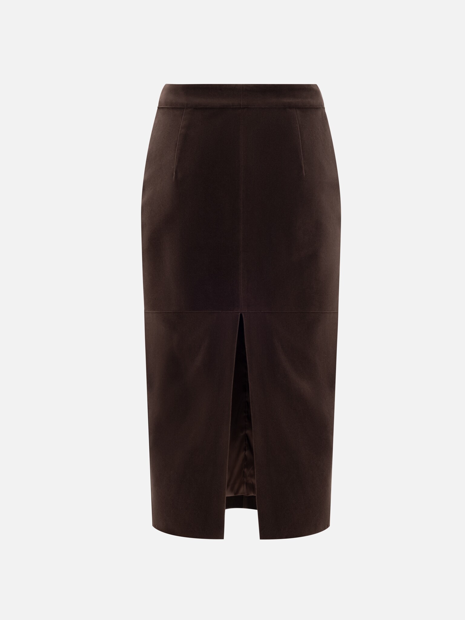Eco-suede straight midi skirt :: LICHI - Online fashion store