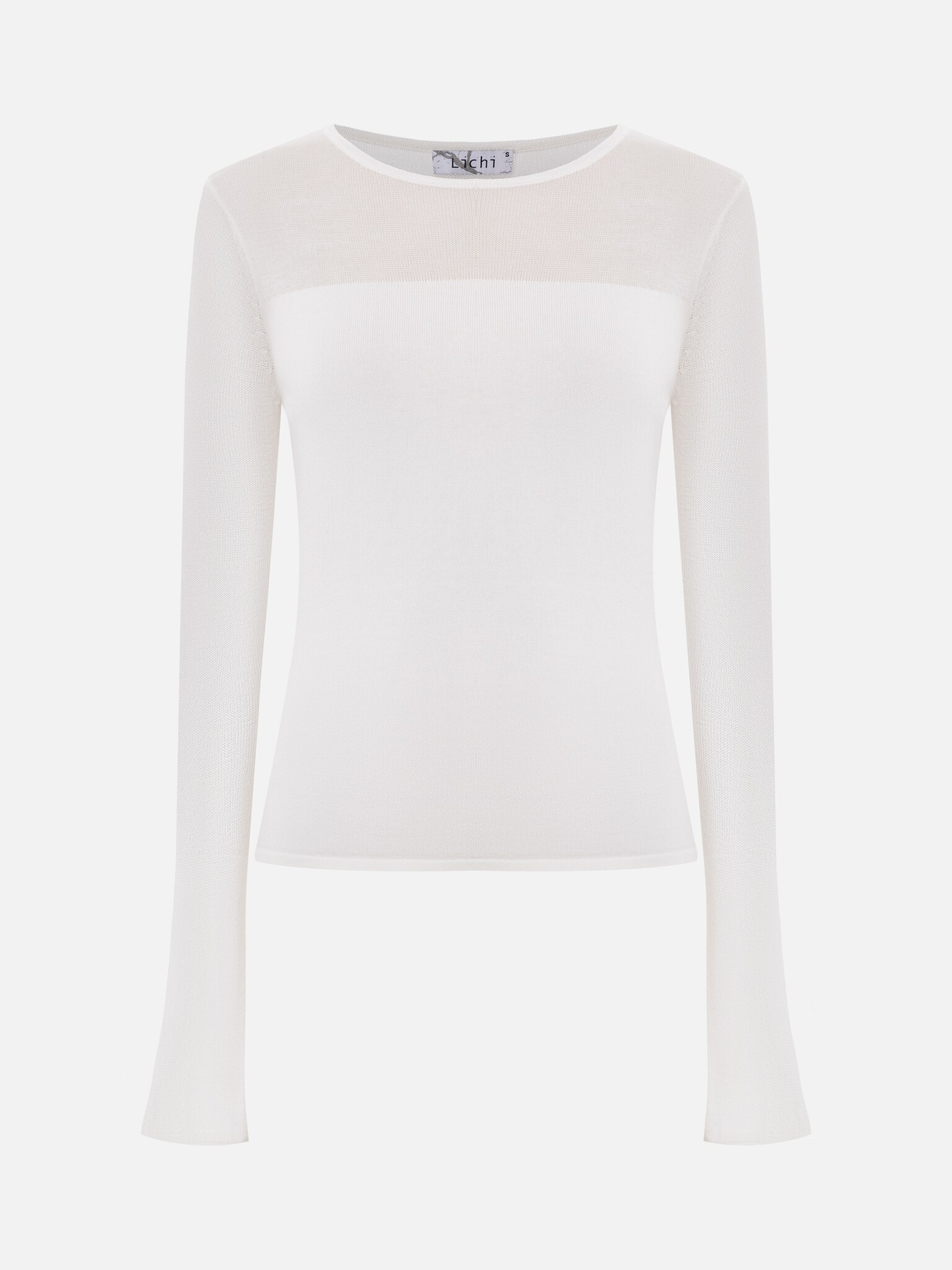 Джемпер из комбинированного вязаного трикотажа