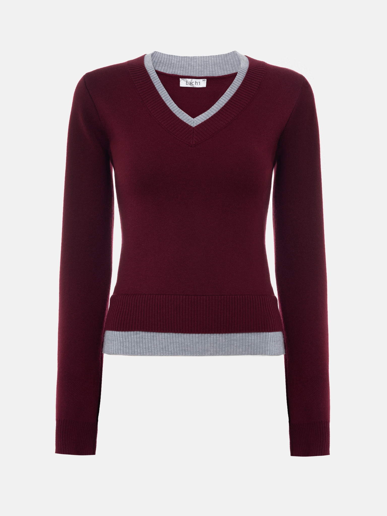 Трикотажный джемпер с контрастными деталями