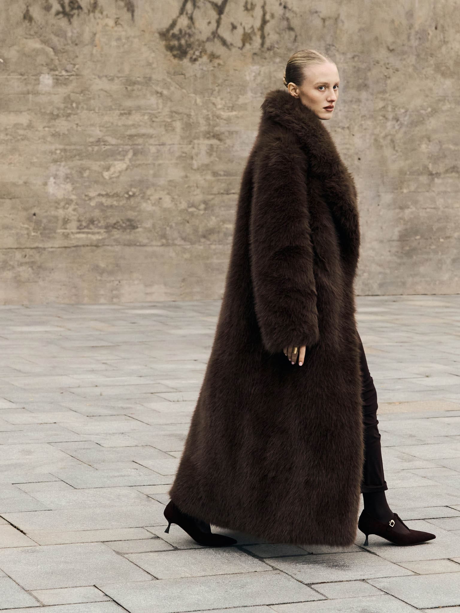 Maxi length eco-coat