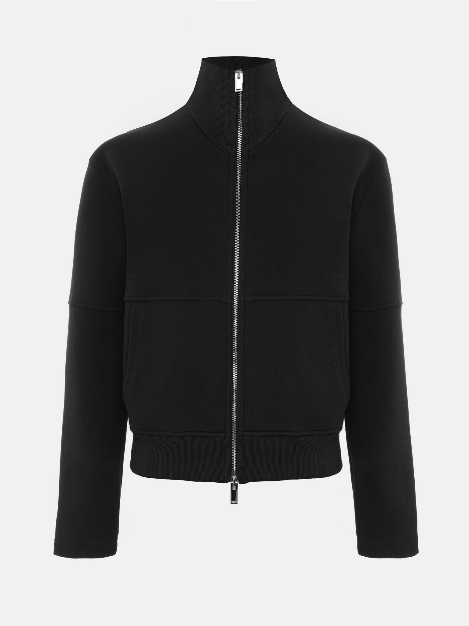 Худи из футера с двусторонней молнией