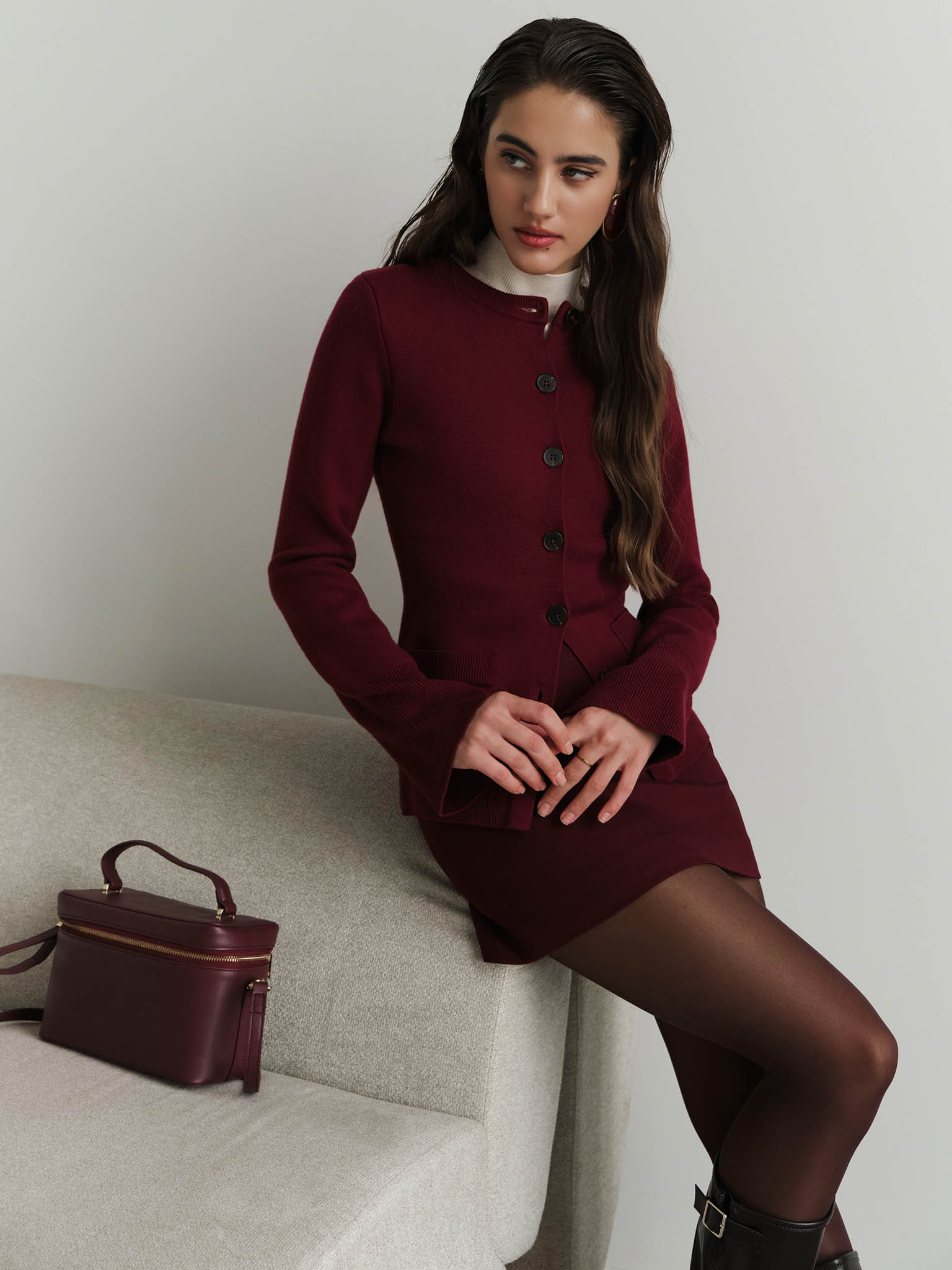 Удлиненный кардиган с крупными пуговицами :: LICHI - Online fashion store