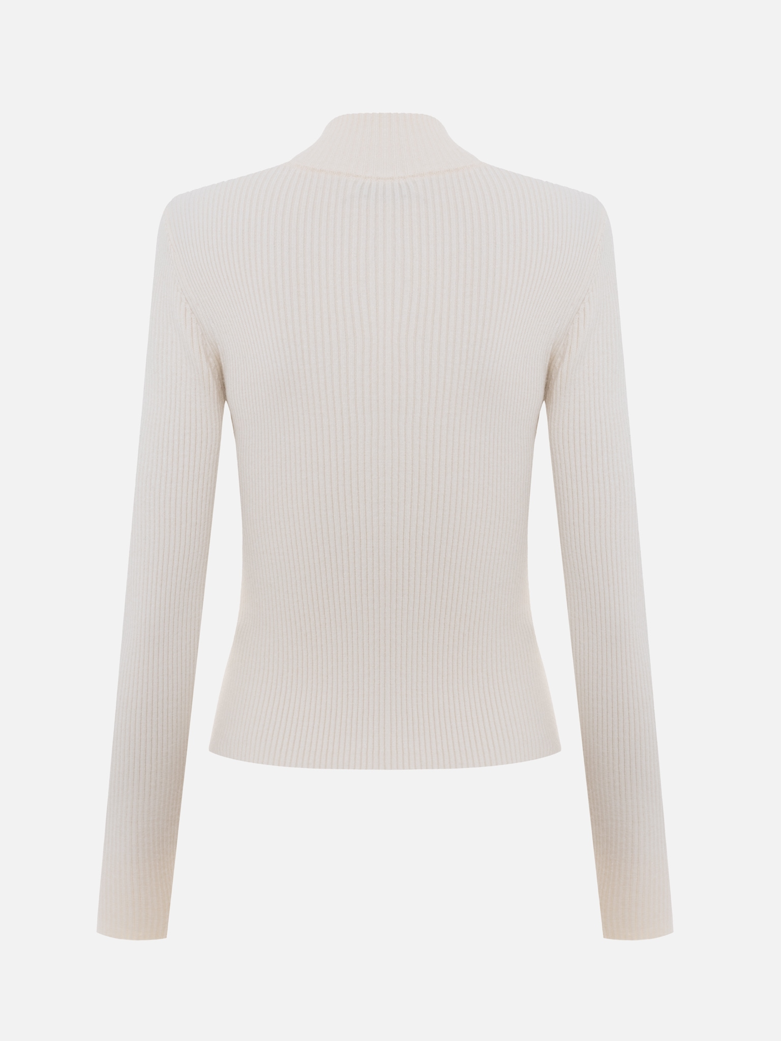 Rib-knit cardigan with zip fastening