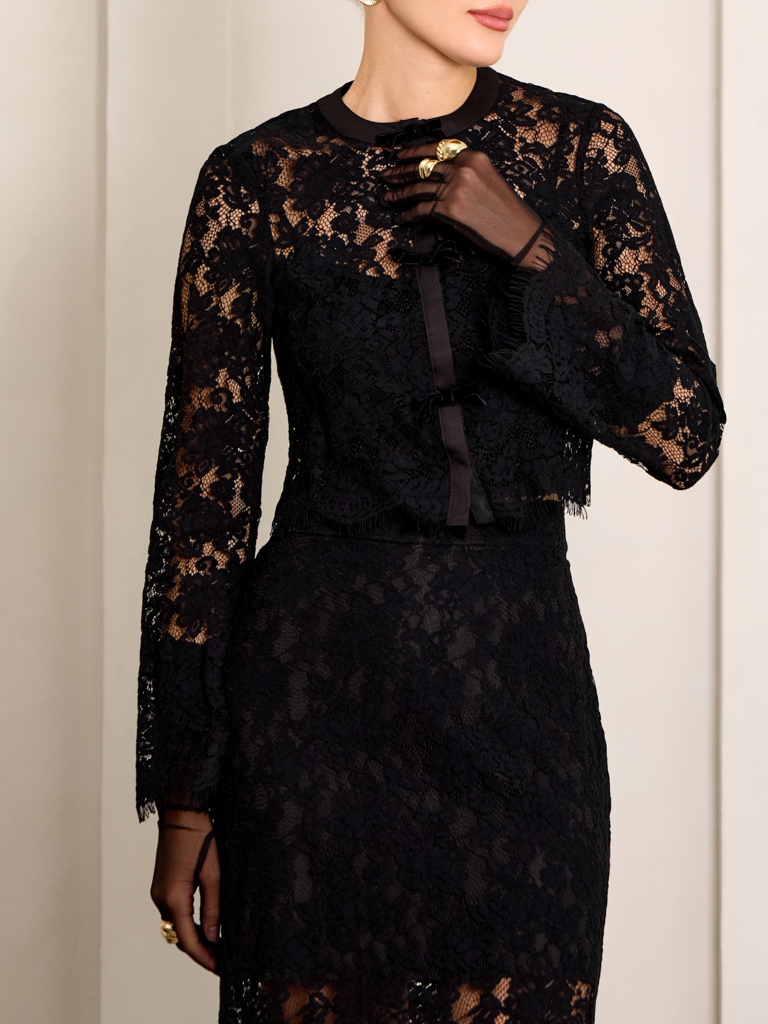 Bluzka z gipiury w komplecie z topem