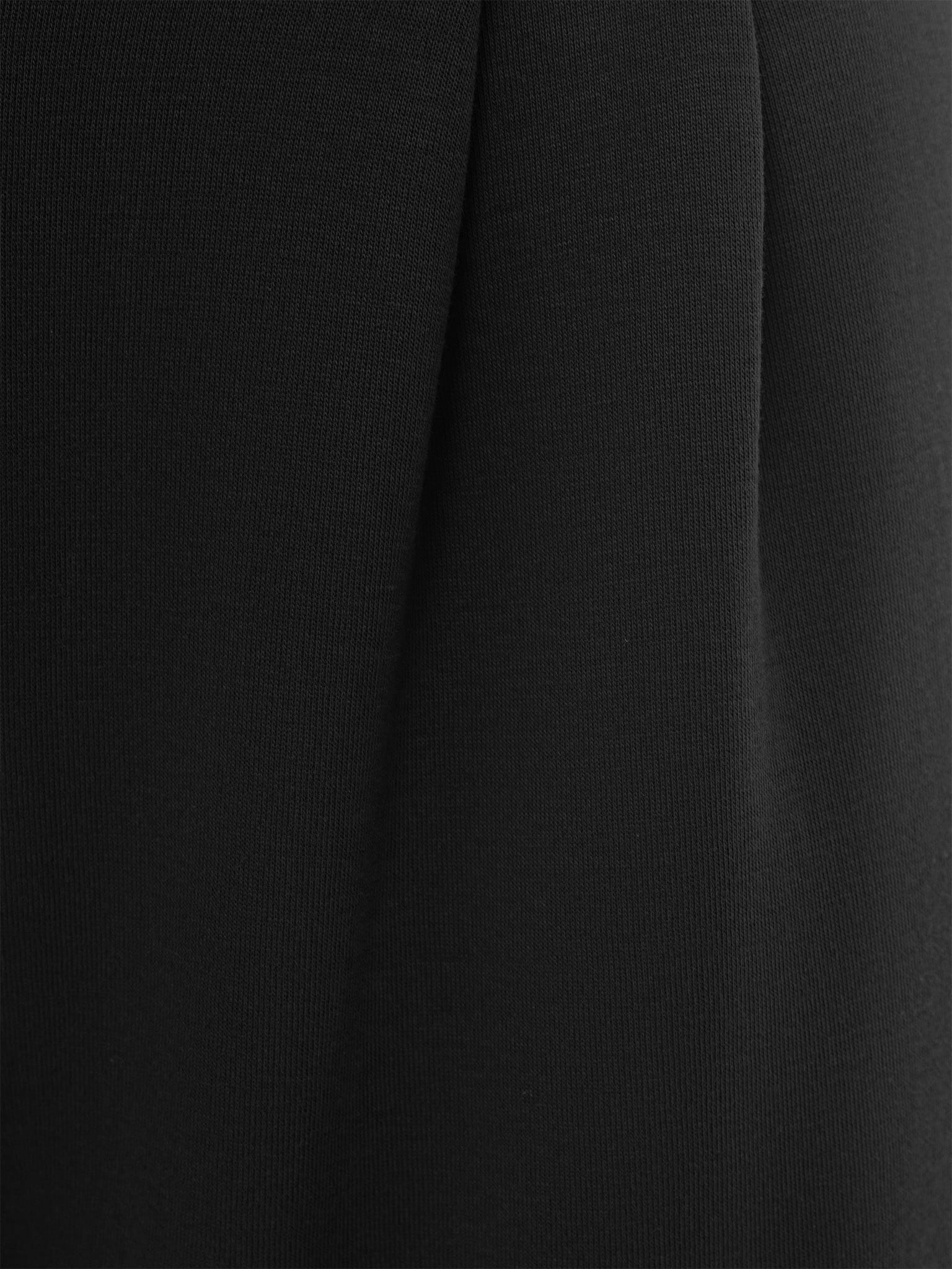 Прямые брюки из футера с защипами на талии