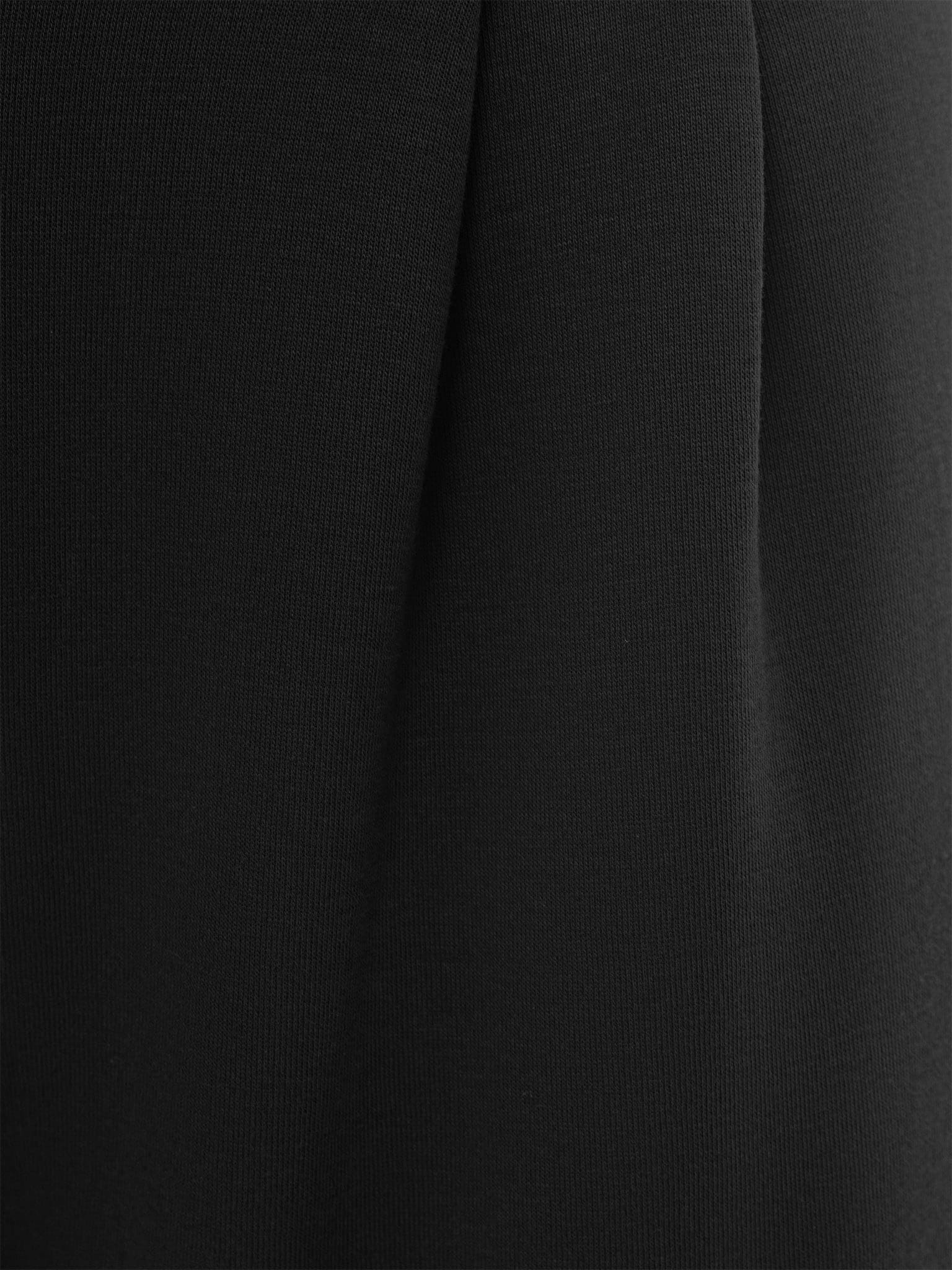 Прямые брюки из футера с защипами на талии