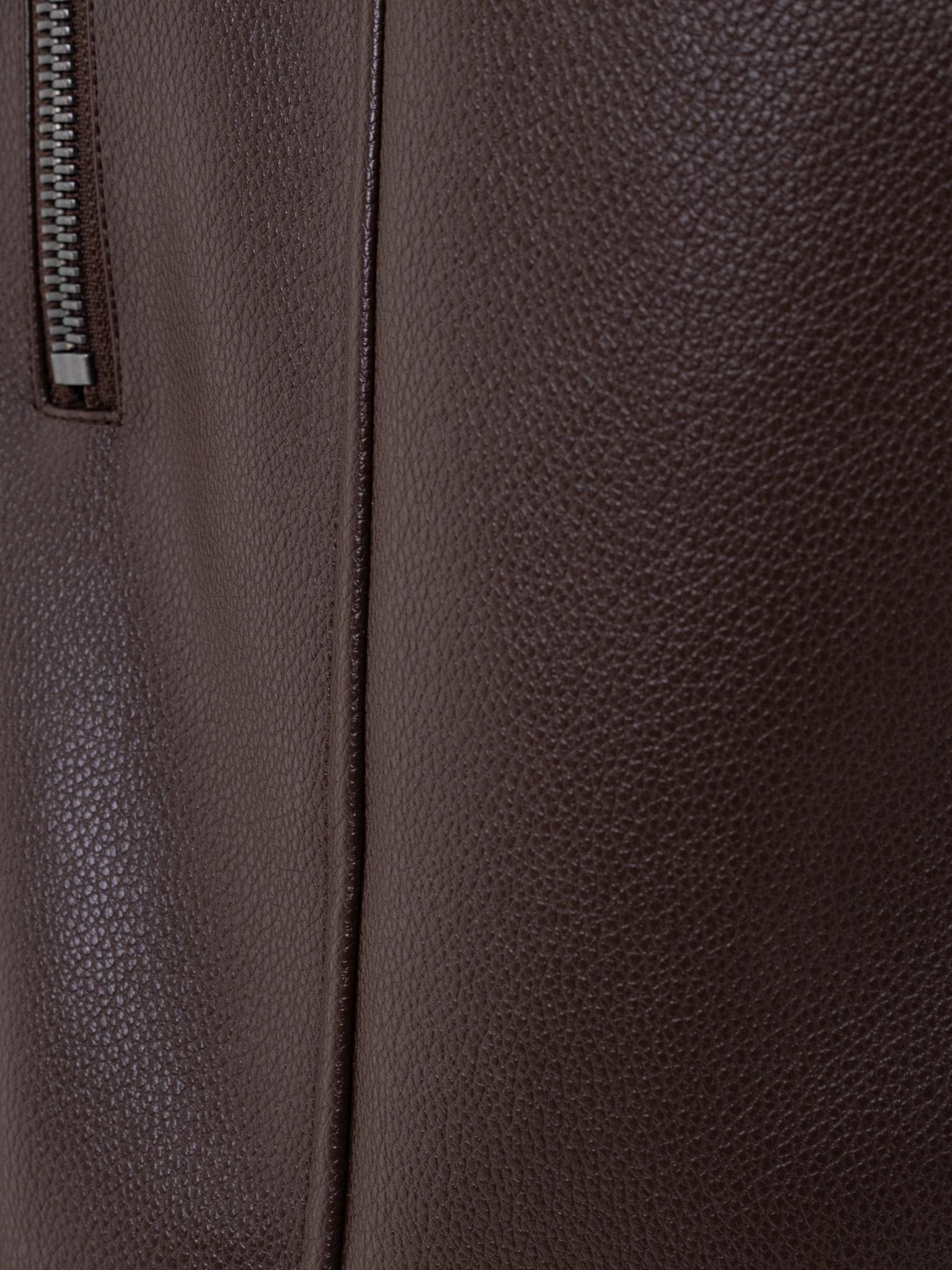 Eco-leather biker jacket with emphasised shoulders