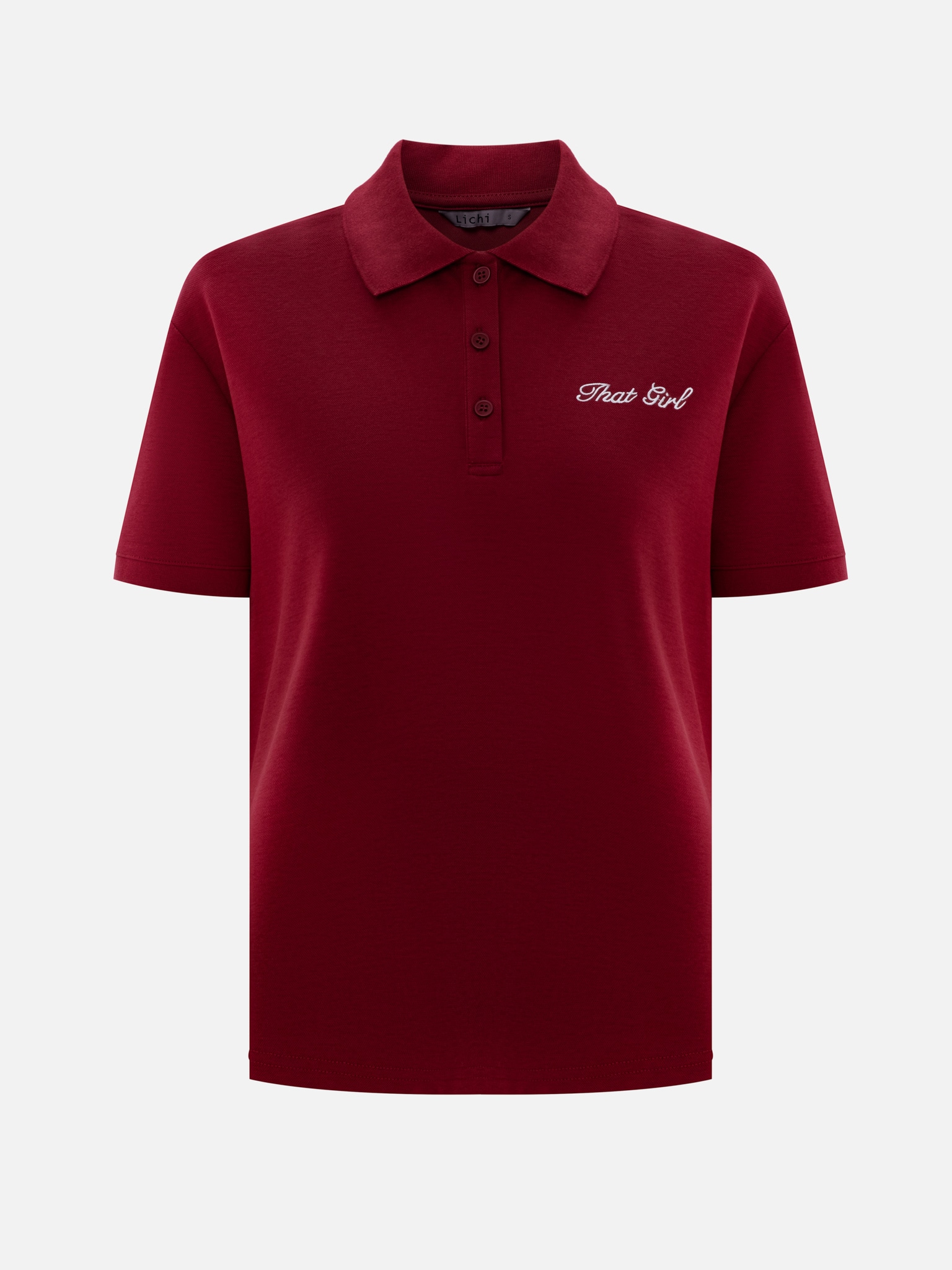 Poloshirt aus Jersey mit Stickerei