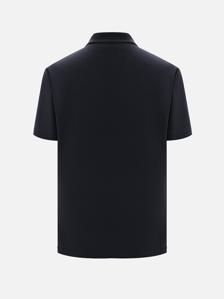 Трикотажное поло с вышивкой