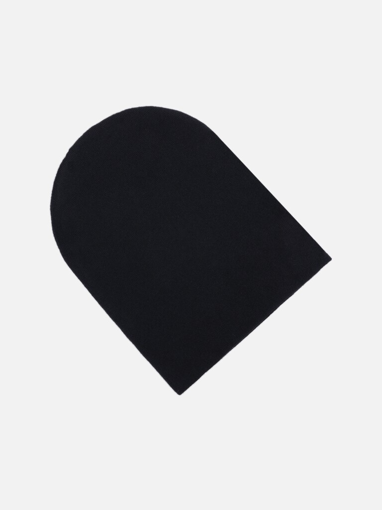 High wool beanie hat