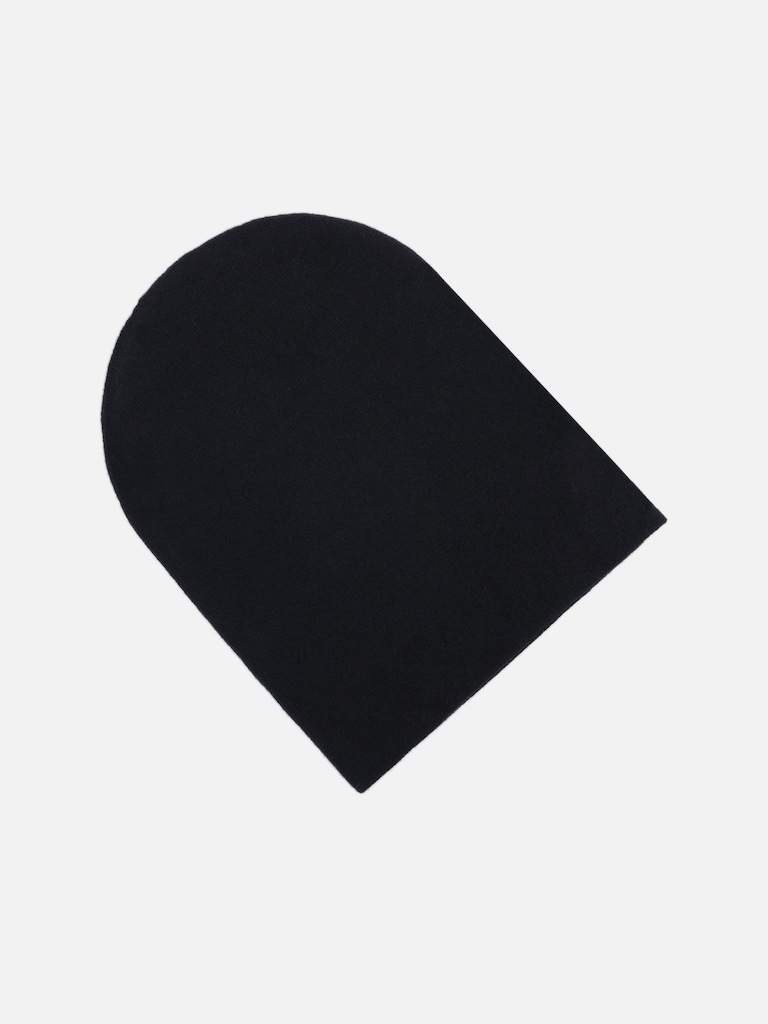 High wool beanie hat