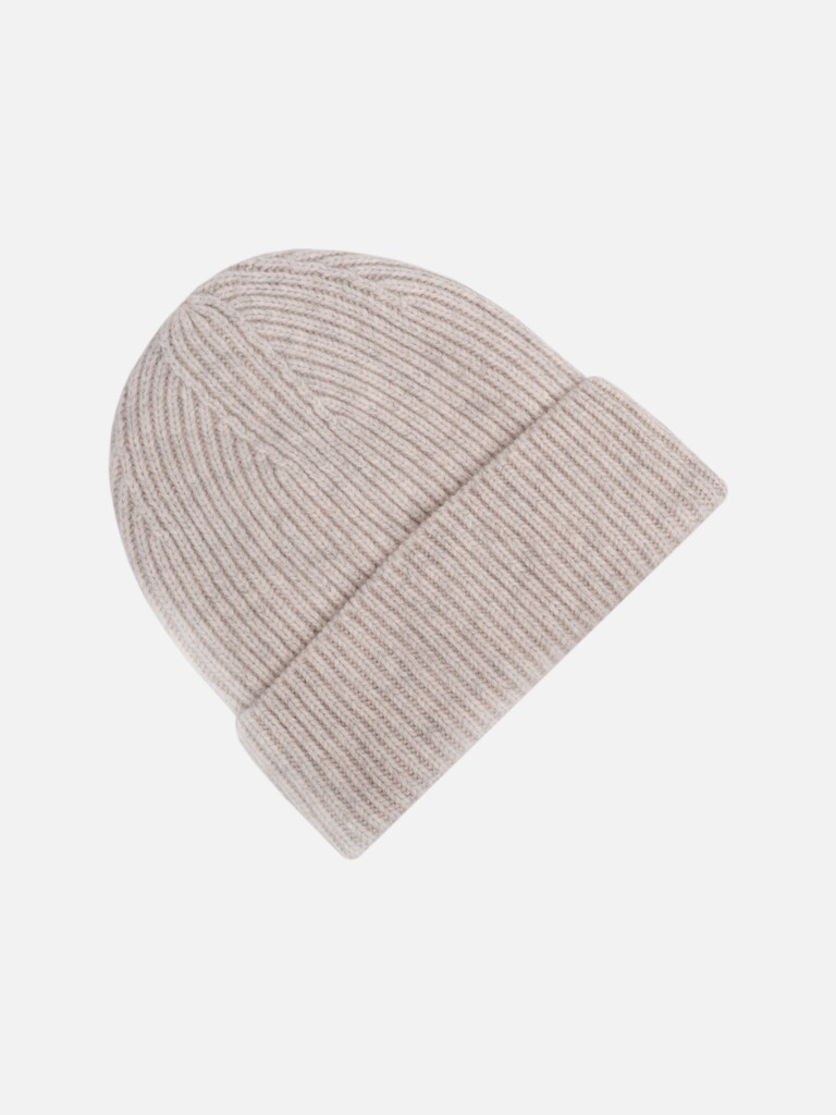 Gerippte Mütze aus Wolle