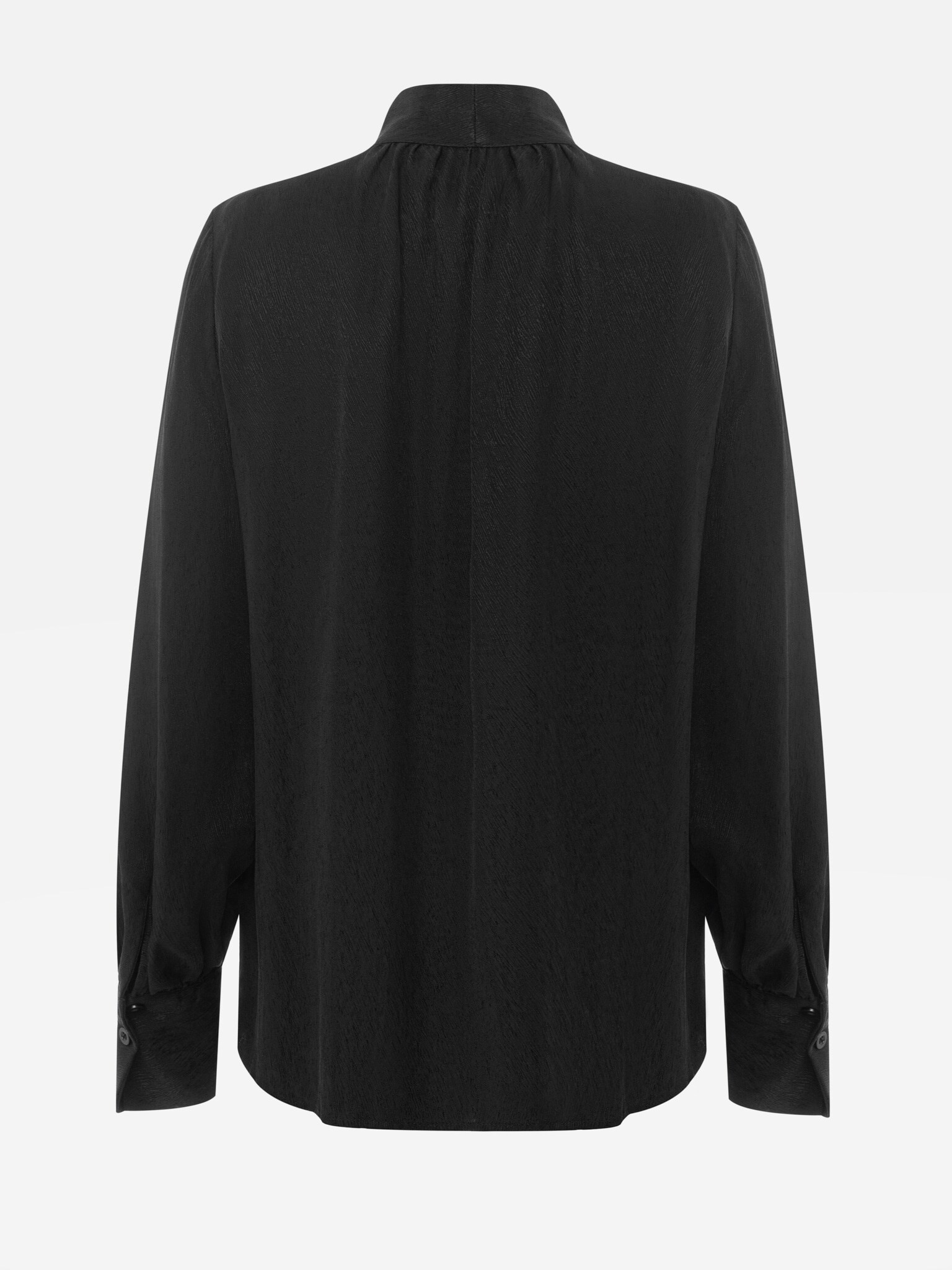 Lockere Bluse mit Bändern am Kragen