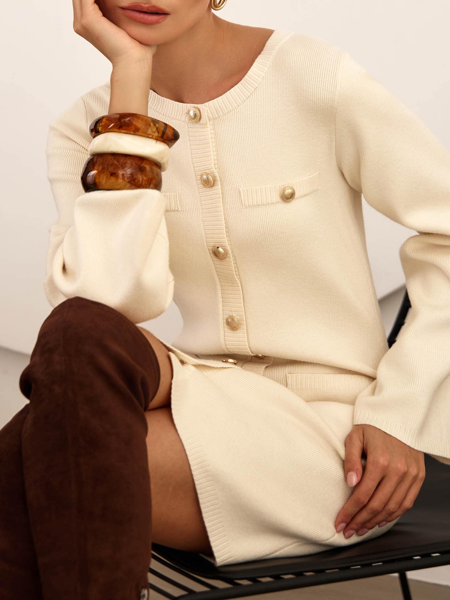 Mini dress with flared sleeves