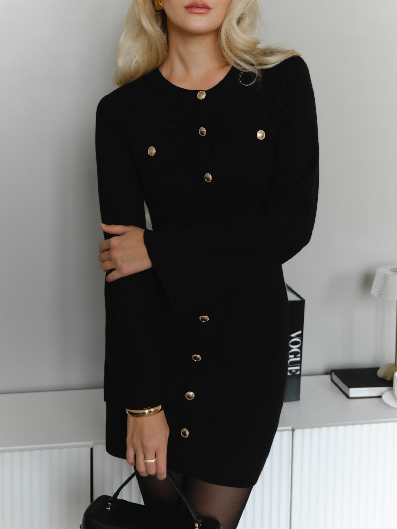 Mini dress with flared sleeves