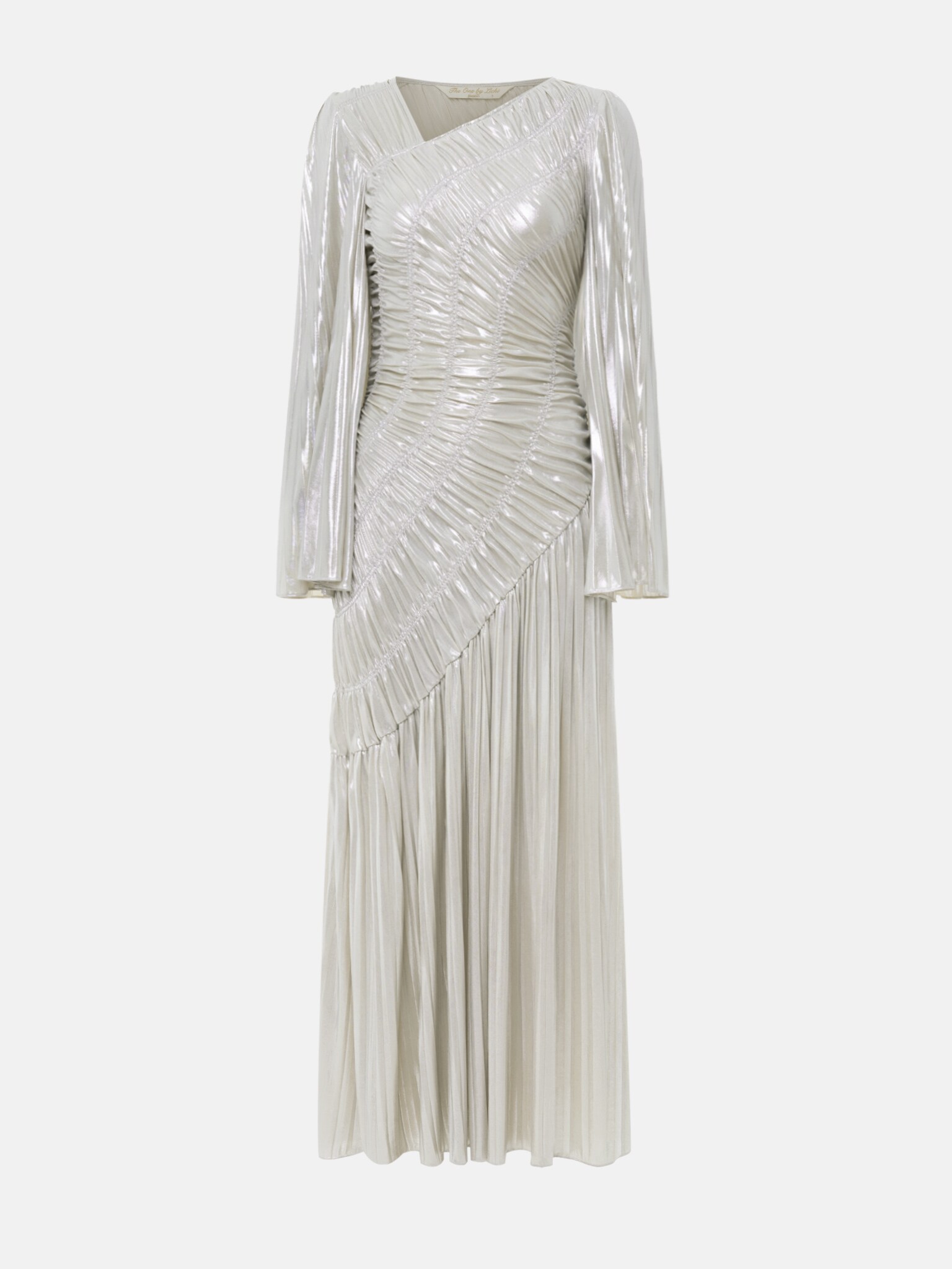 Metallised fabric maxi dress :: LICHI - Online fashion store