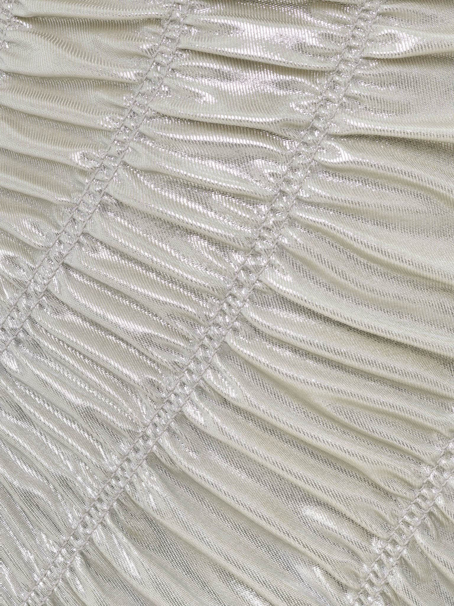 Metallised fabric maxi dress