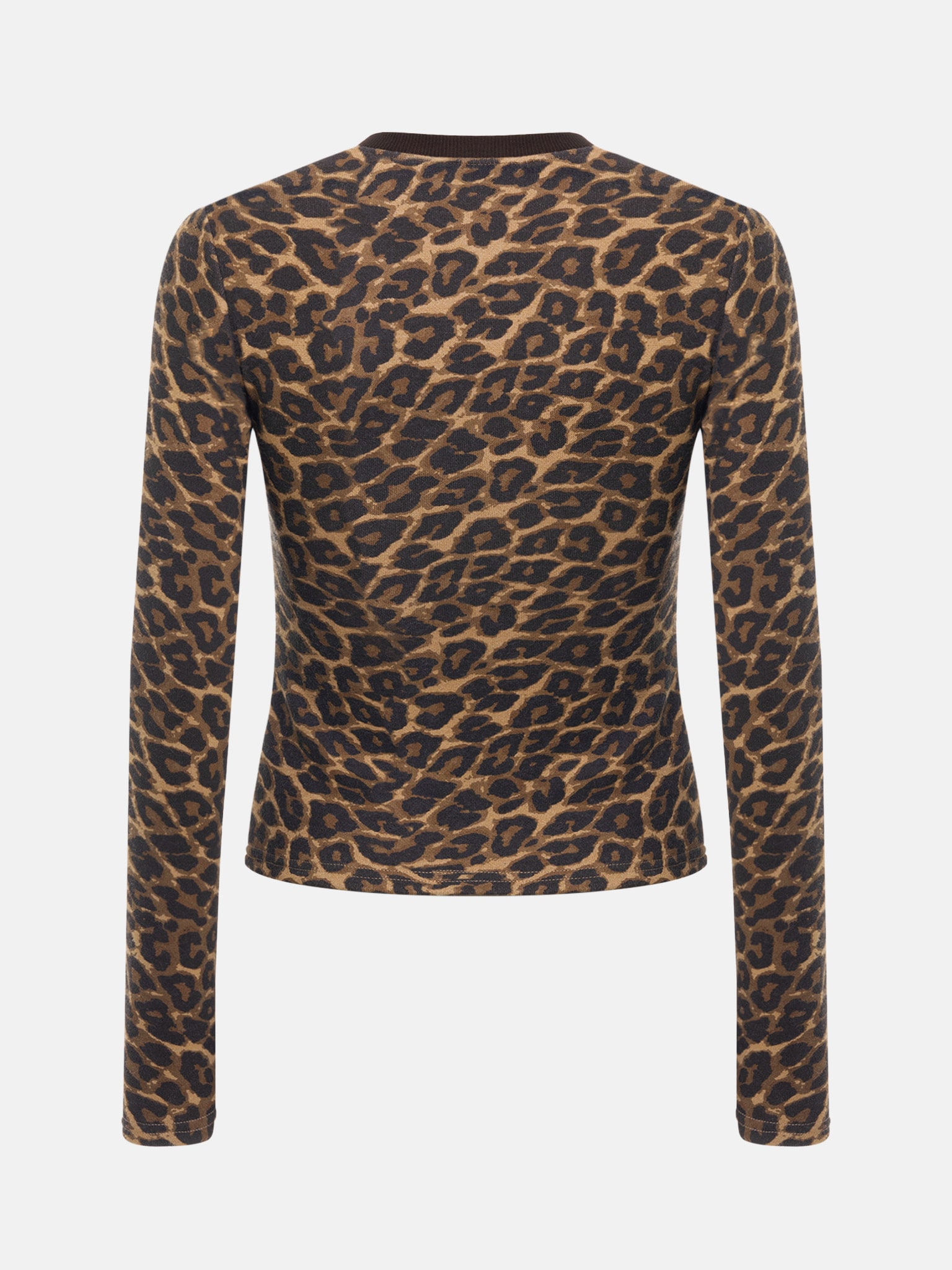 Leopard print fitted cardigan
