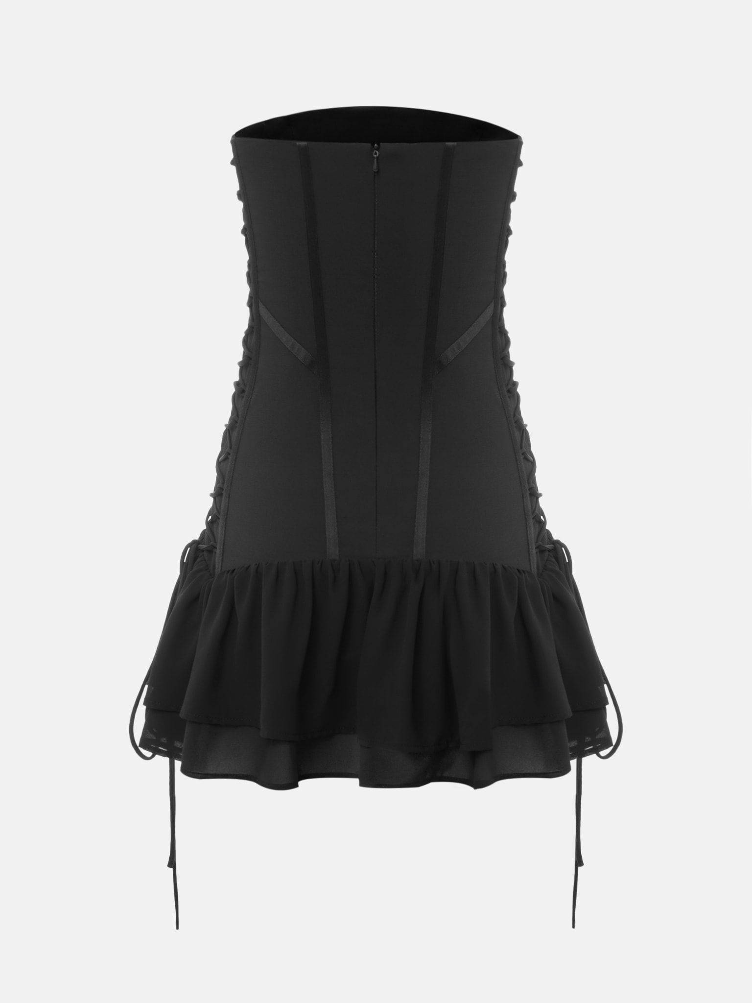 Платье-корсет мини со шнуровкой по бокам