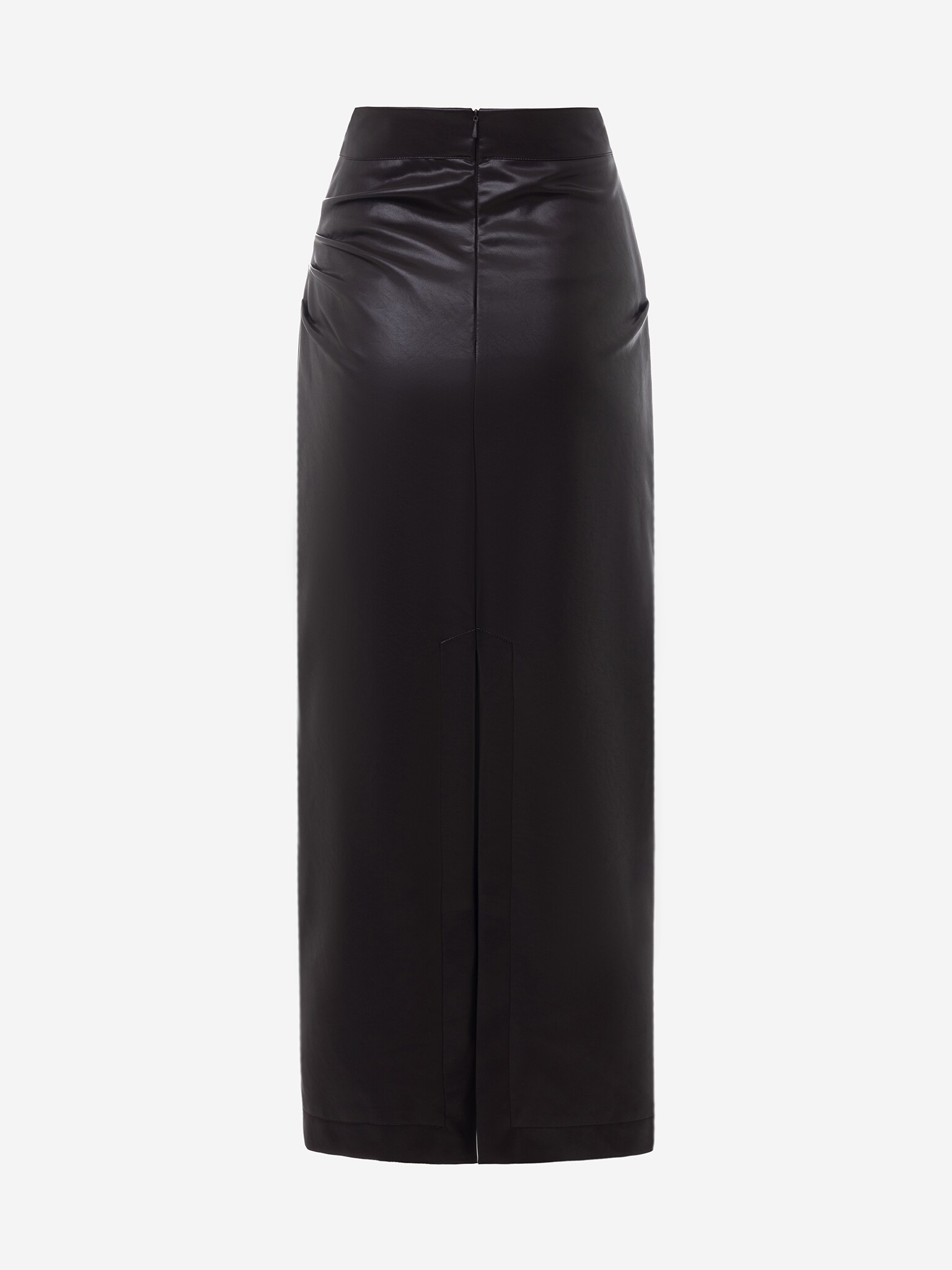 Gerader Maxirock aus Eco-Leder