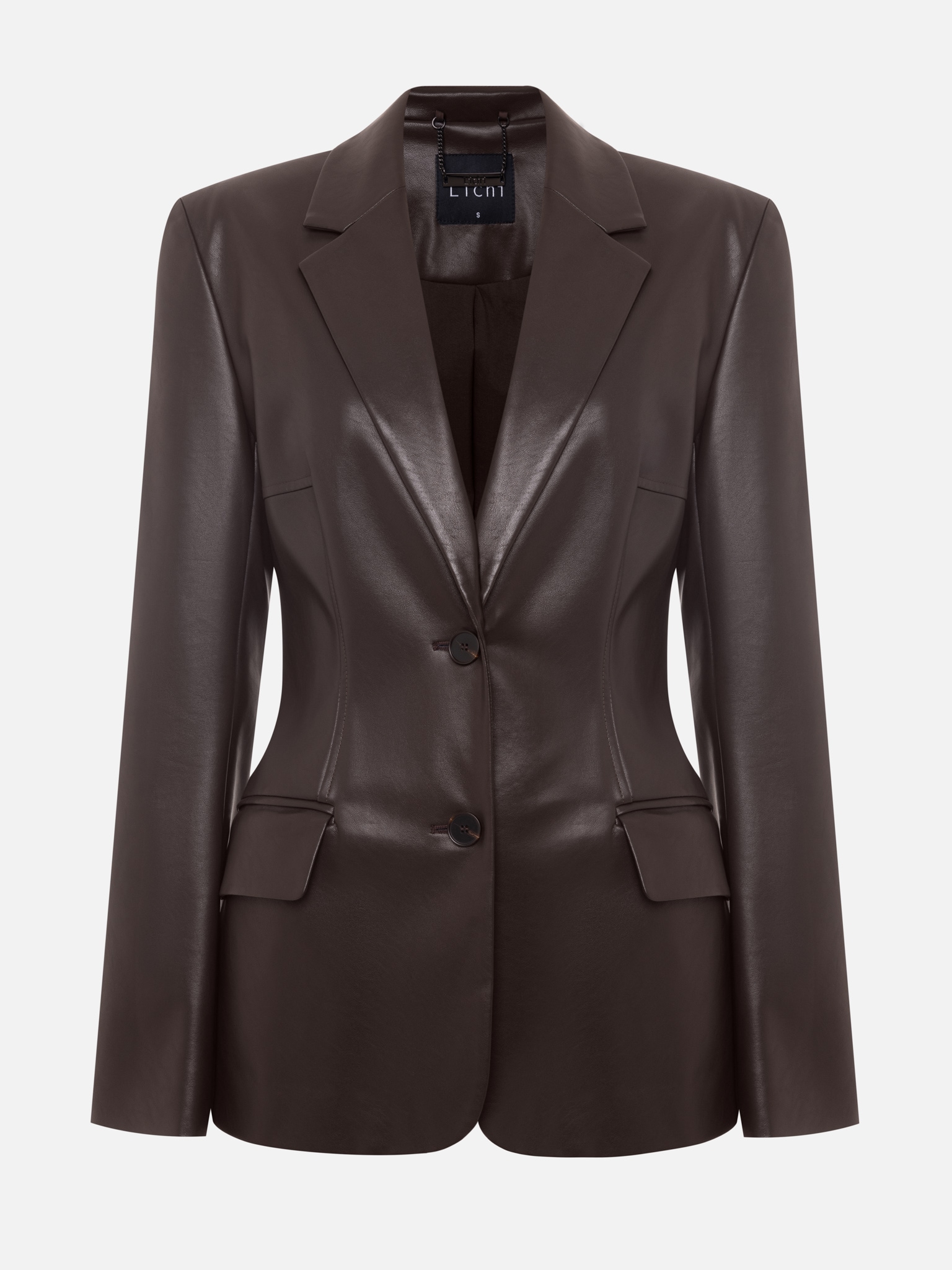 Veste évasée en éco-cuir